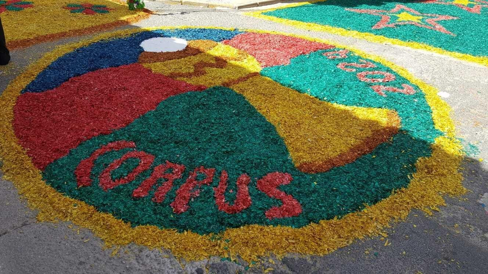 Las imágenes de las espectaculares alfombras del Corpus Christi de Valenzuela