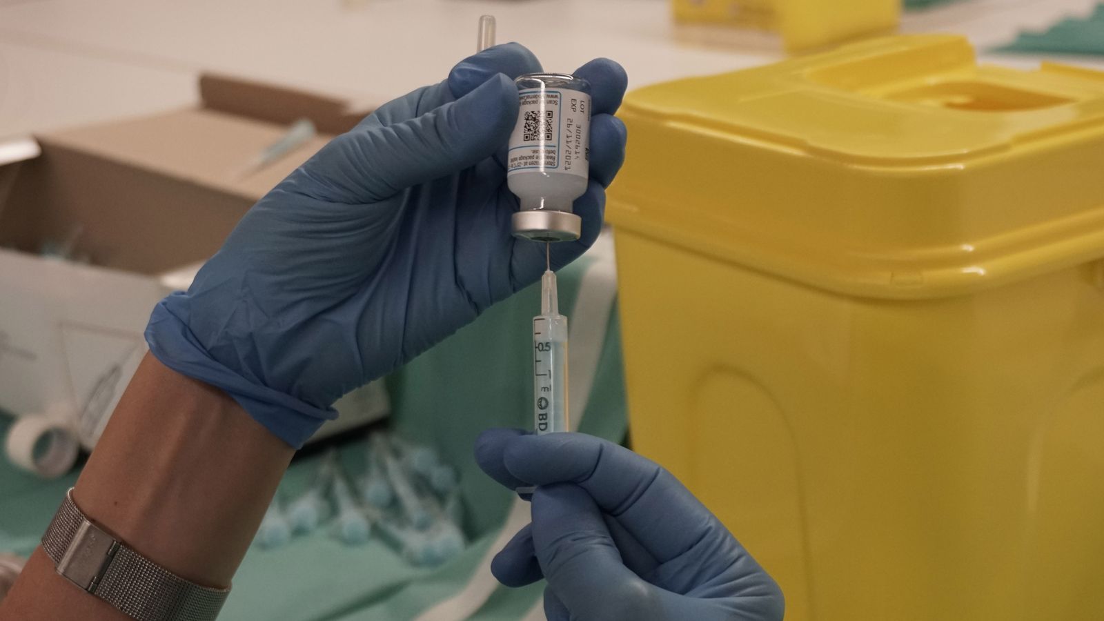 Una dosis de la vacuna de Moderna.