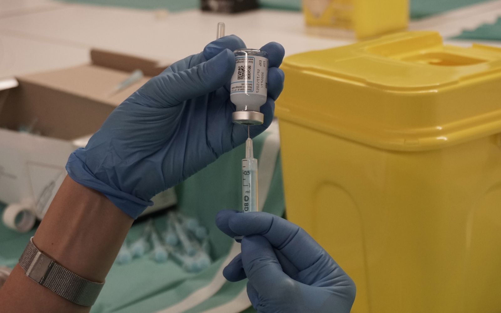 Una dosis de la vacuna de Moderna.