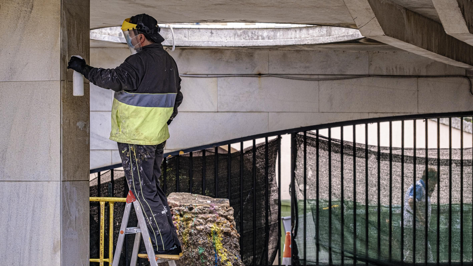 Las imágenes de las obras en el Baluarte de Candelaria de Cádiz