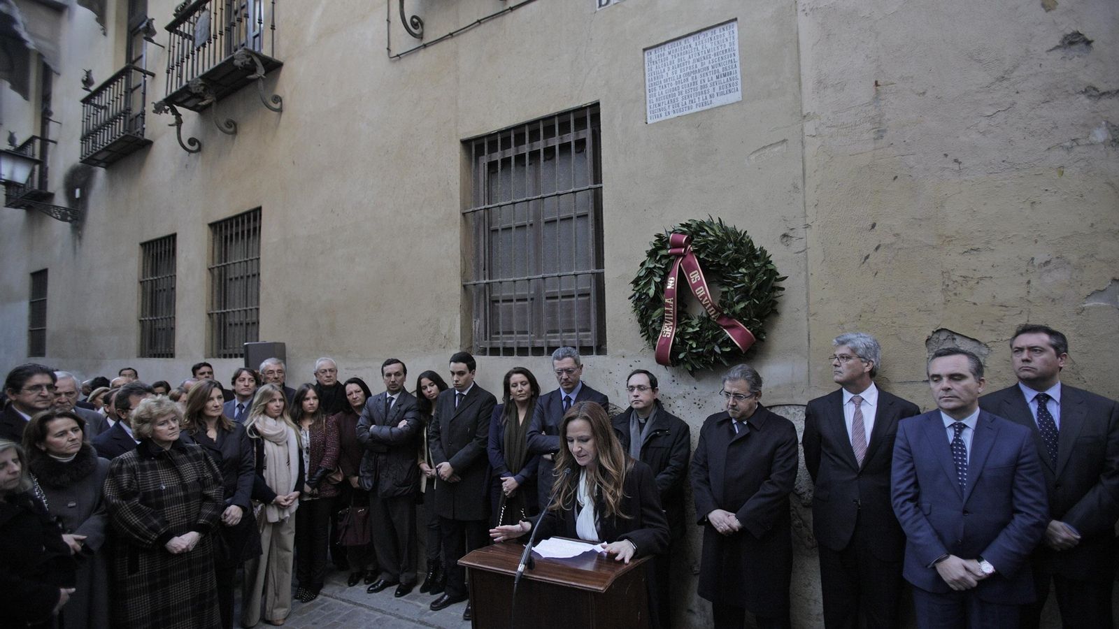 Teresa Jiménez-Becerril en el acto conmemorativo de cada enero.