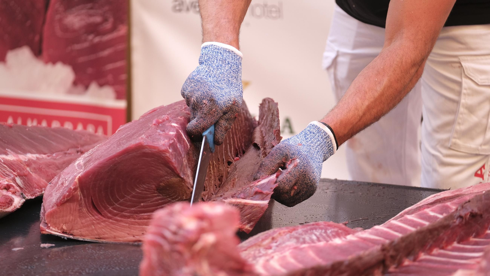 El ronqueo del atún de Almadraba en el Espacio Gastronómico Tony García, en imágenes