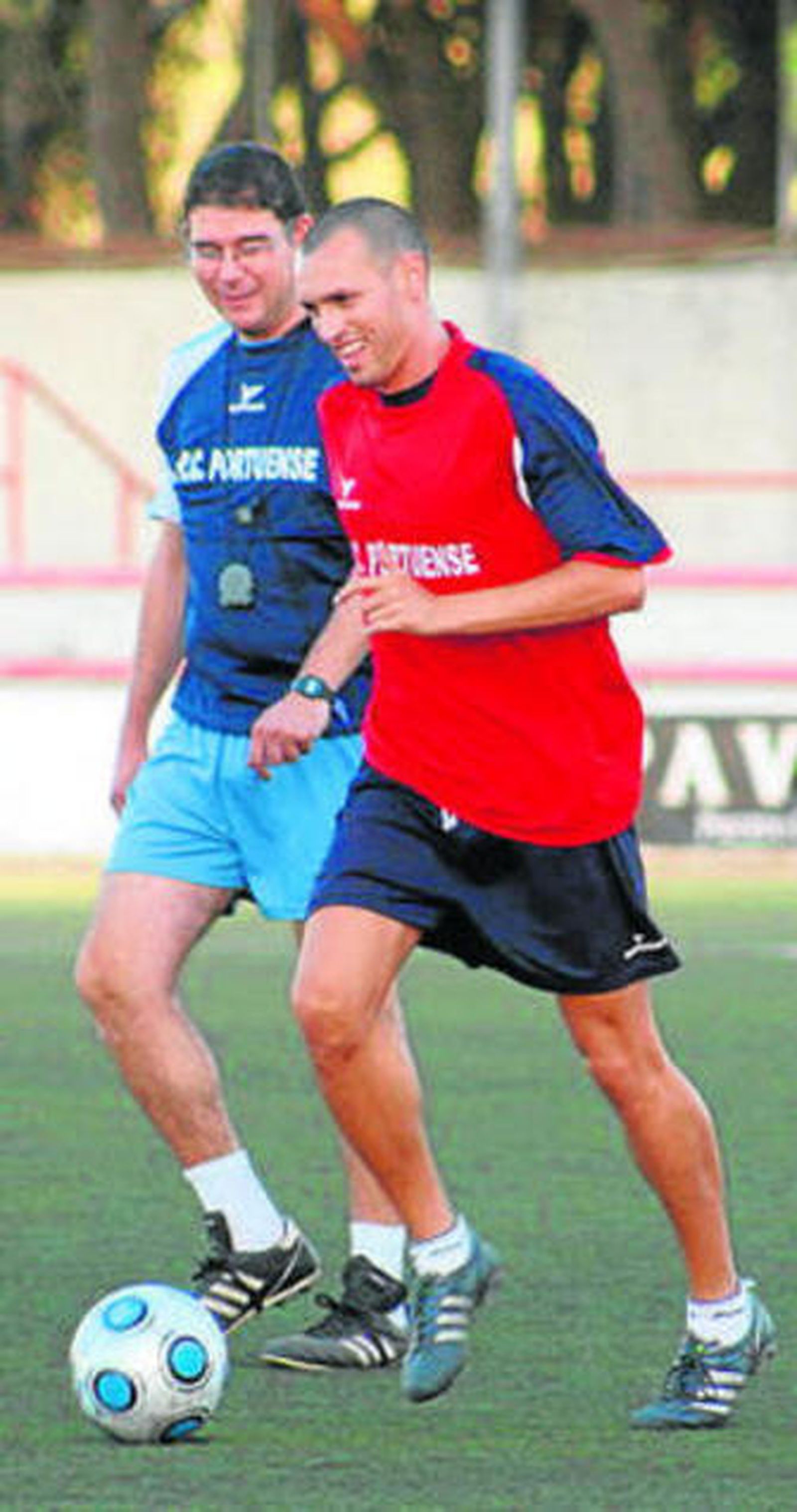 Abel Calatayud, con Manzano.