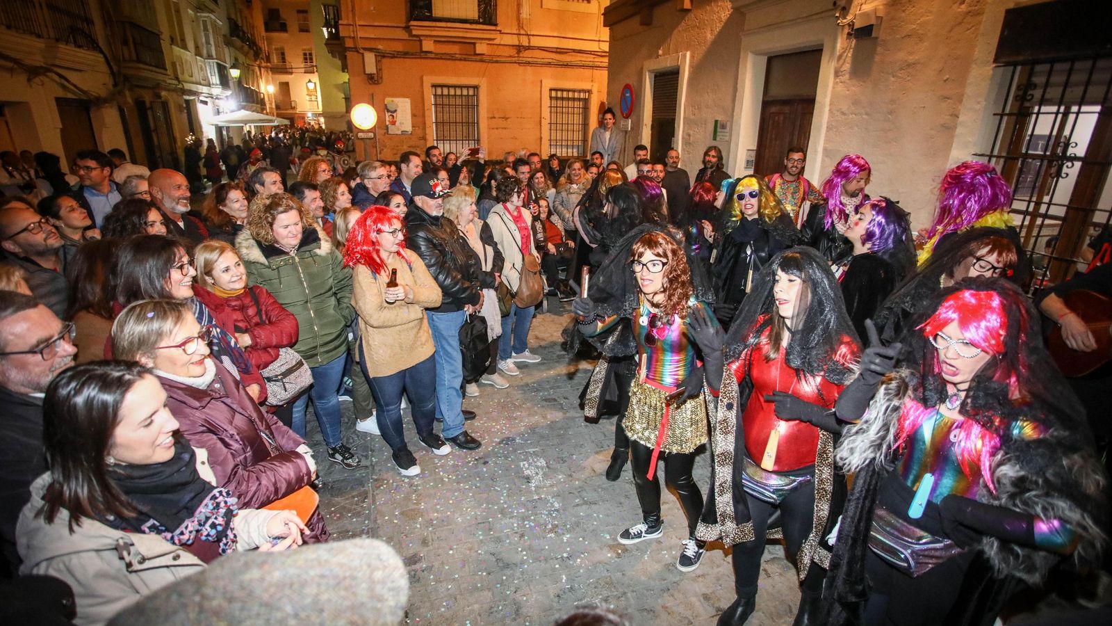 Ilegales en el Pópulo en el Carnaval de 2020.