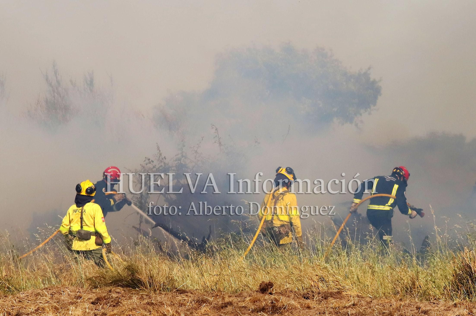 Imágenes del incendio en Doñana