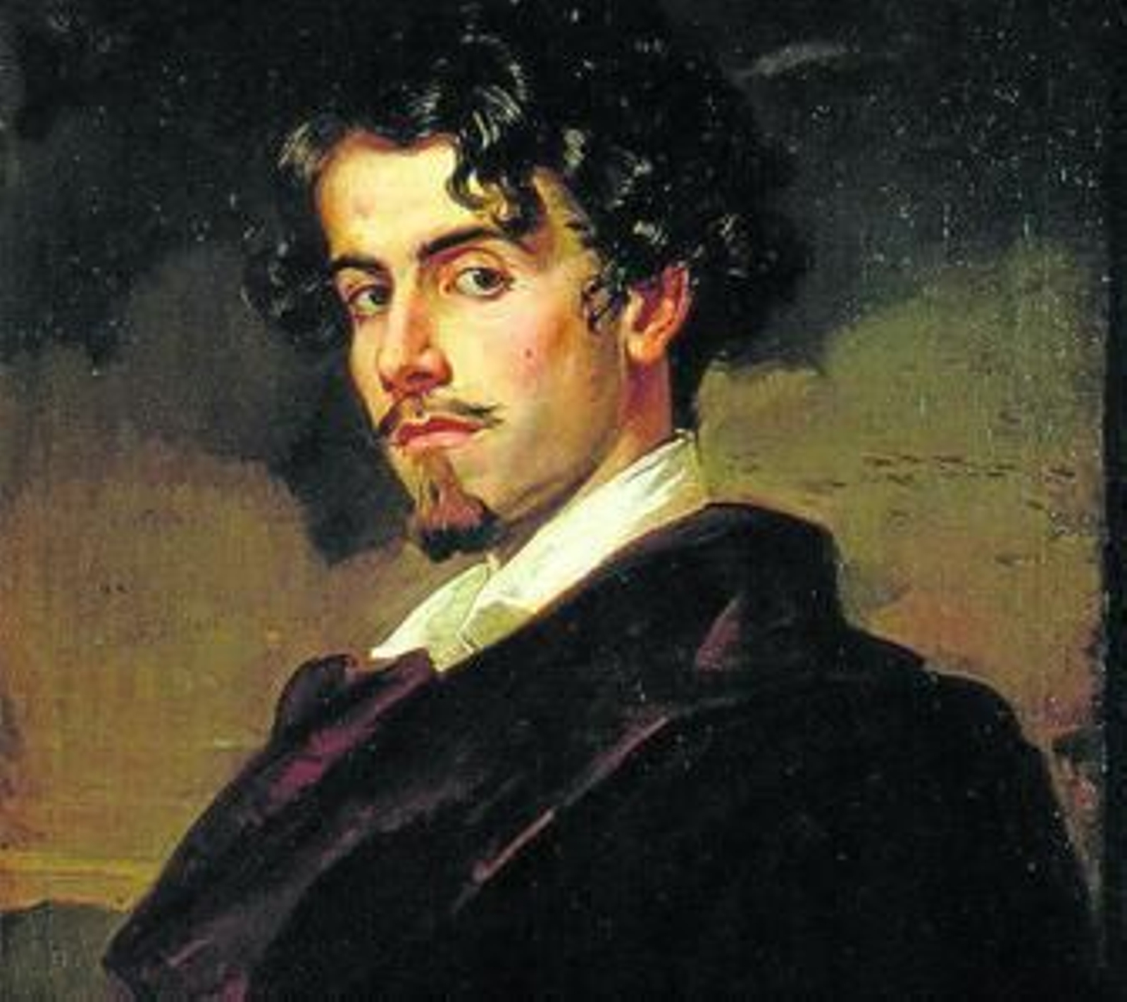Gustavo Adolfo Bécquer en el célebre retrato romántico pintado por su hermano Valeriano.