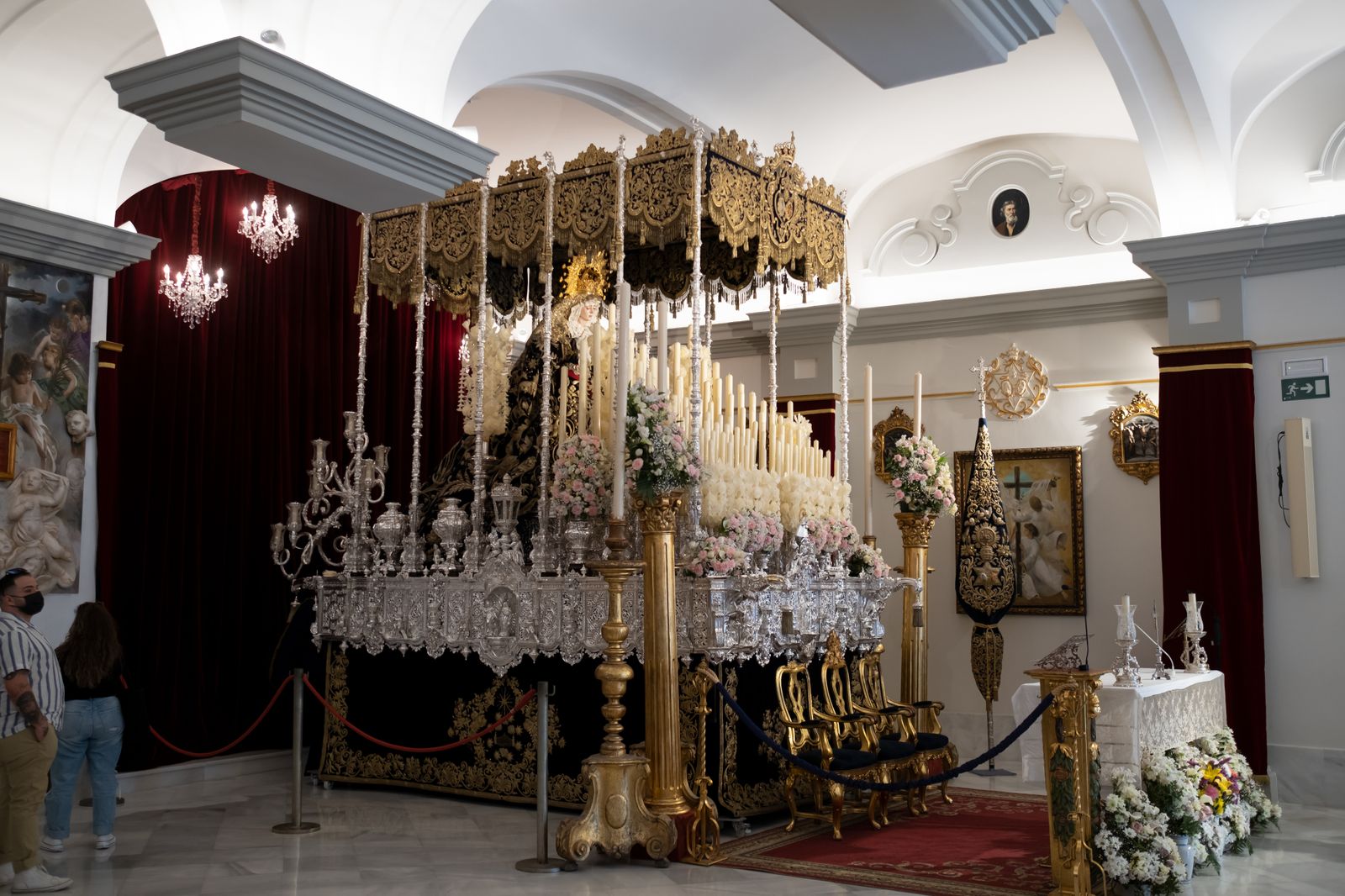 La Virgen de la Estrella en su paso de palio, en imágenes