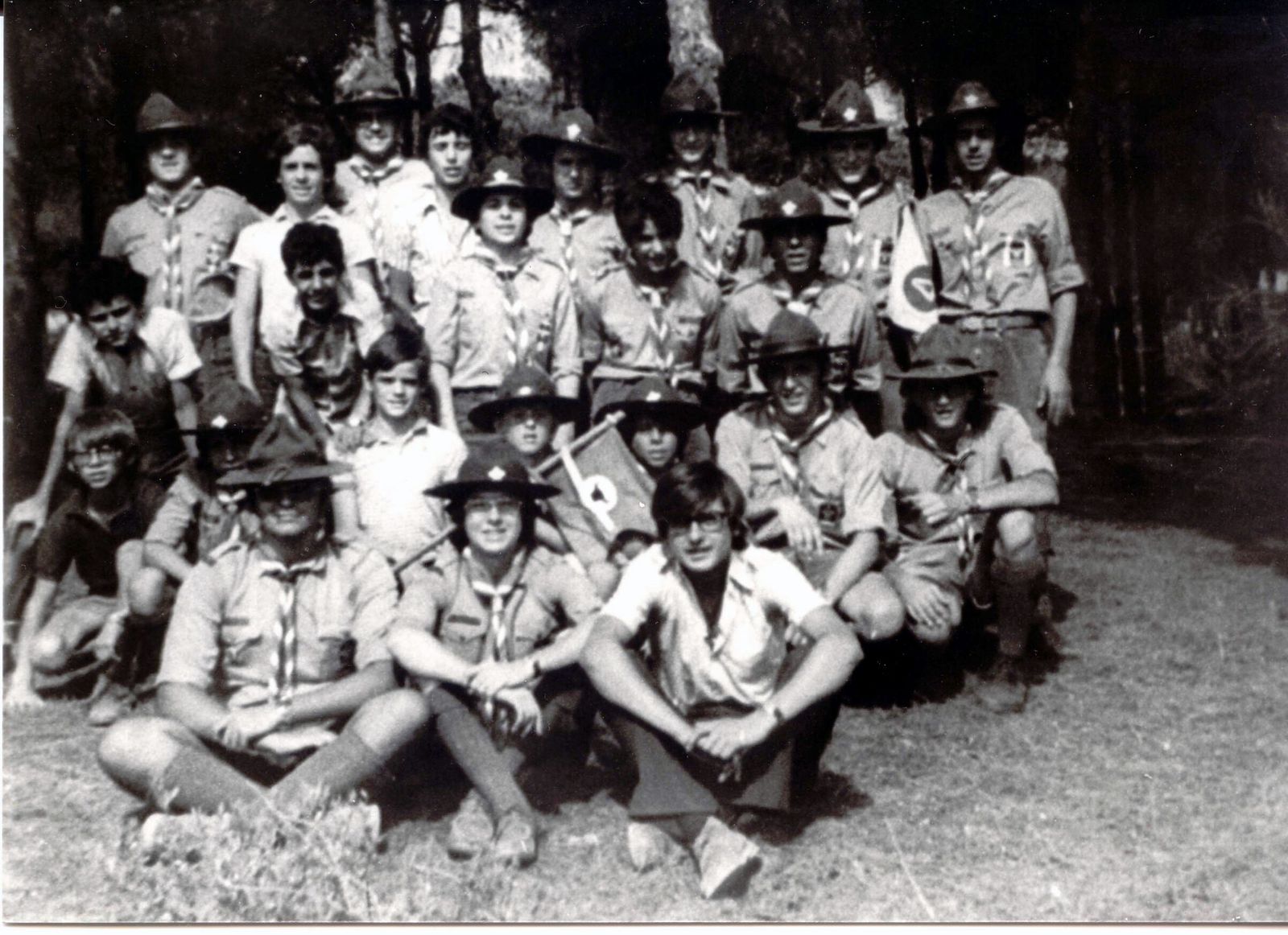 Una patrulla de la tropa del 188 en 1973.