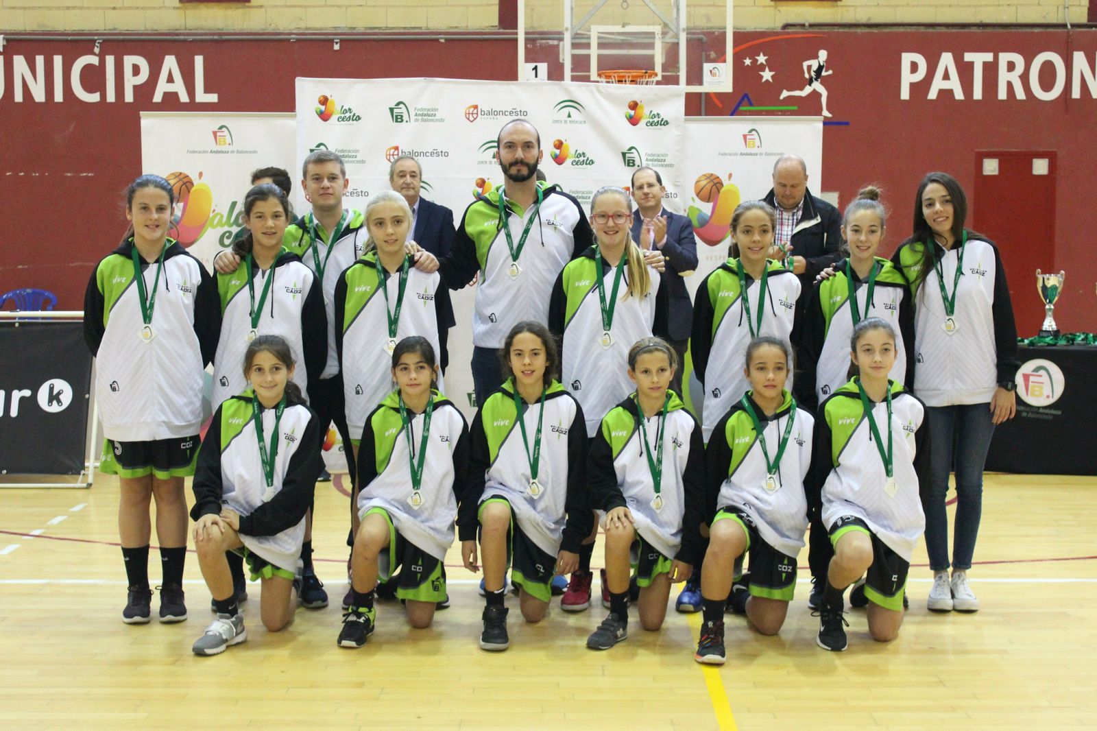 La selección gaditana de minibásket.