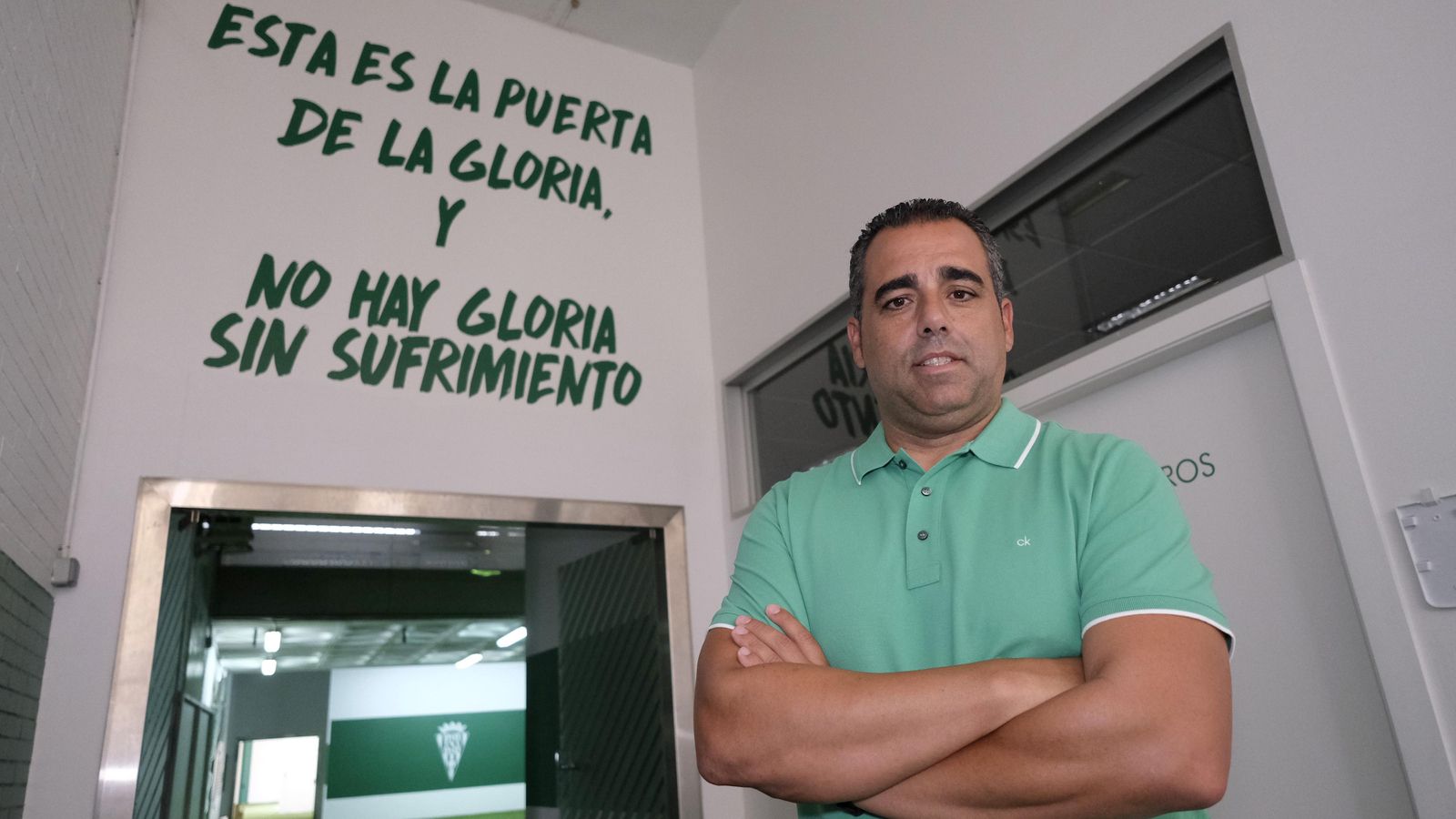 Germán Crespo posa para el Día en la zona de vestuarios. Germán Crespo posa para el Día en la zona de vestuarios.