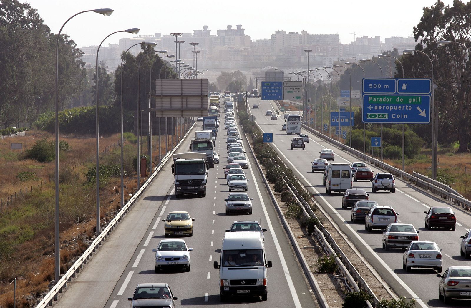 Imagen de archivo de la MA-20 entre Málaga y Torremolinos.