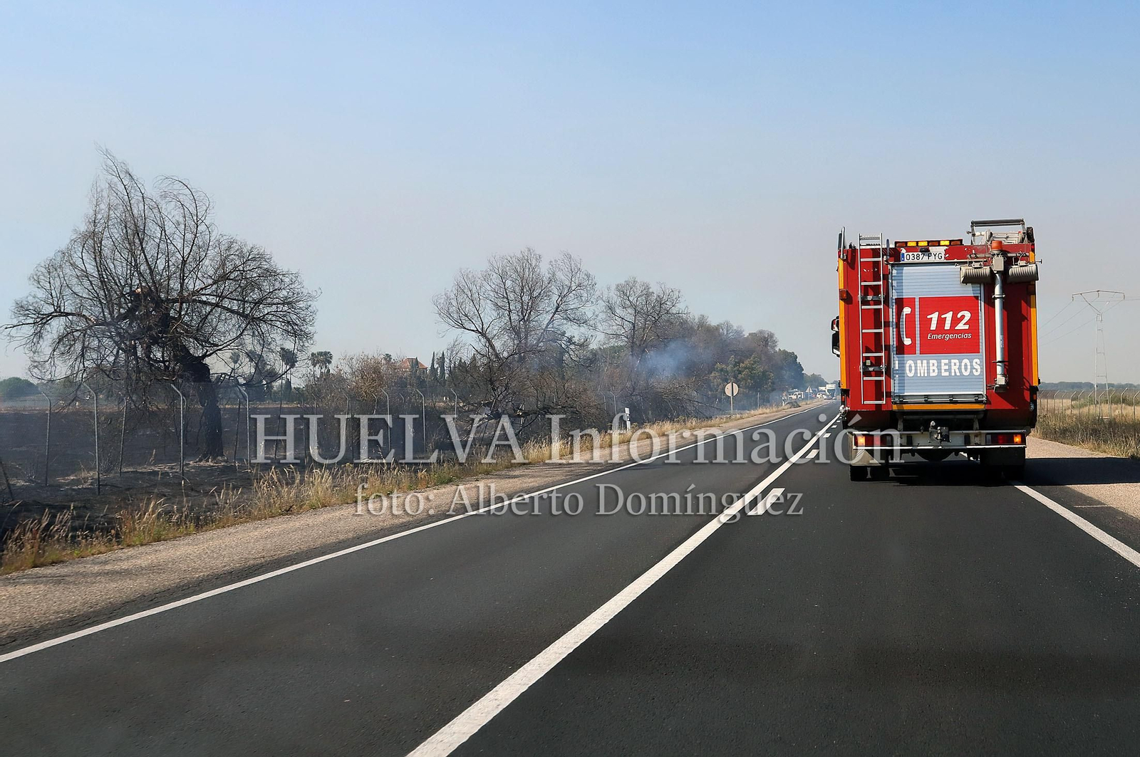 Imágenes del incendio en Doñana