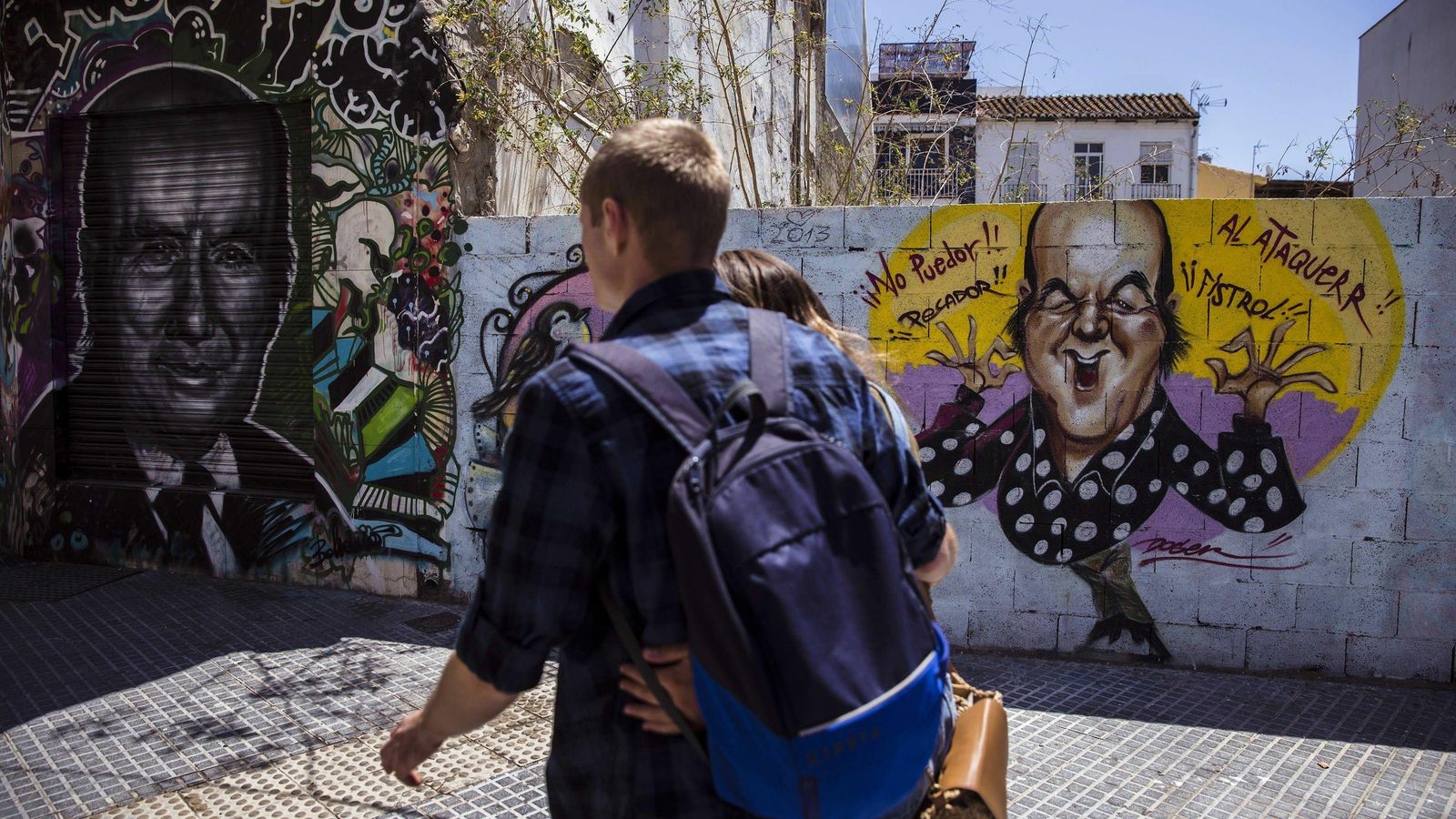 Grafitis en recuerdo del humorista malagueño. Grafitis en recuerdo del humorista malagueño.