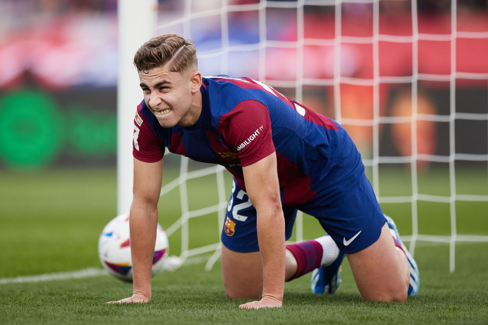 El onubense Fermín López, durante uno de sus partidos con el FC Barcelona.