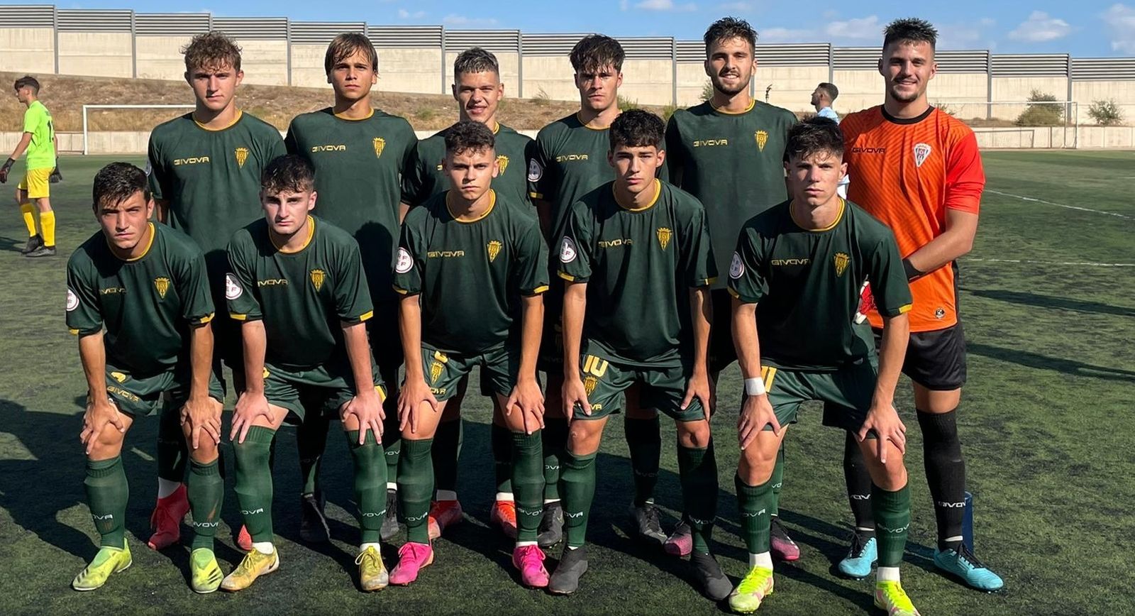 Formación inicial del Córdoba CF en El Ejido.