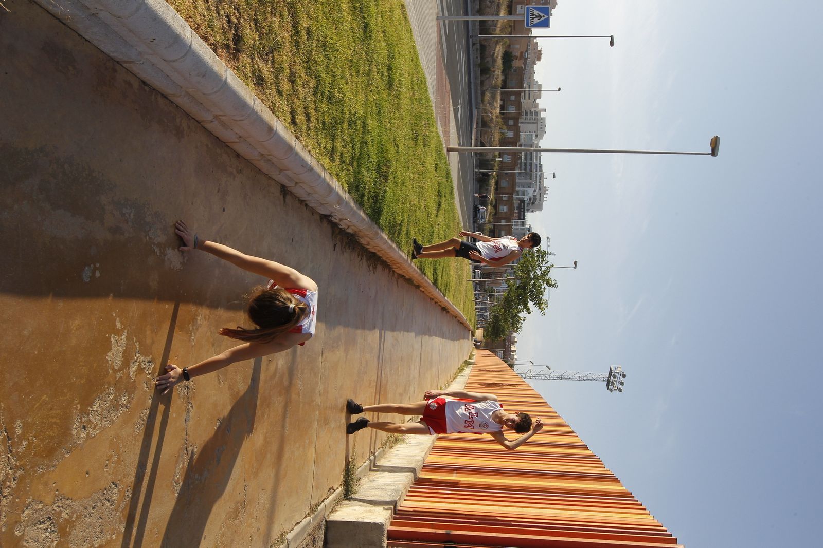 Entrenamiento del CD Atletas de Almería en el parque de Los Molinos
