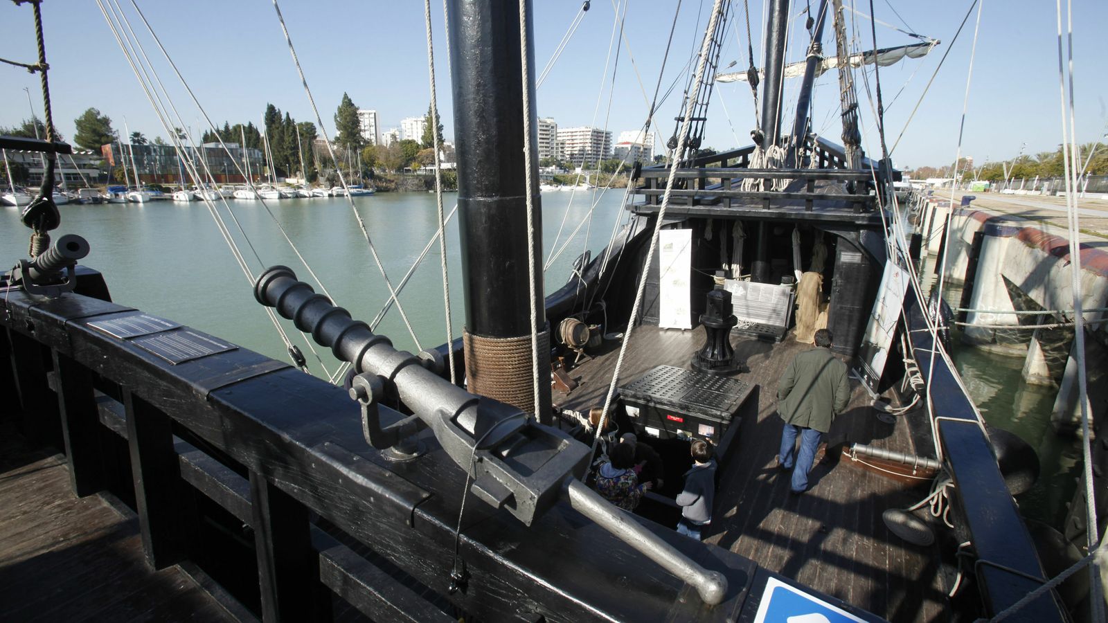 A bordo de la Nao Victoria.