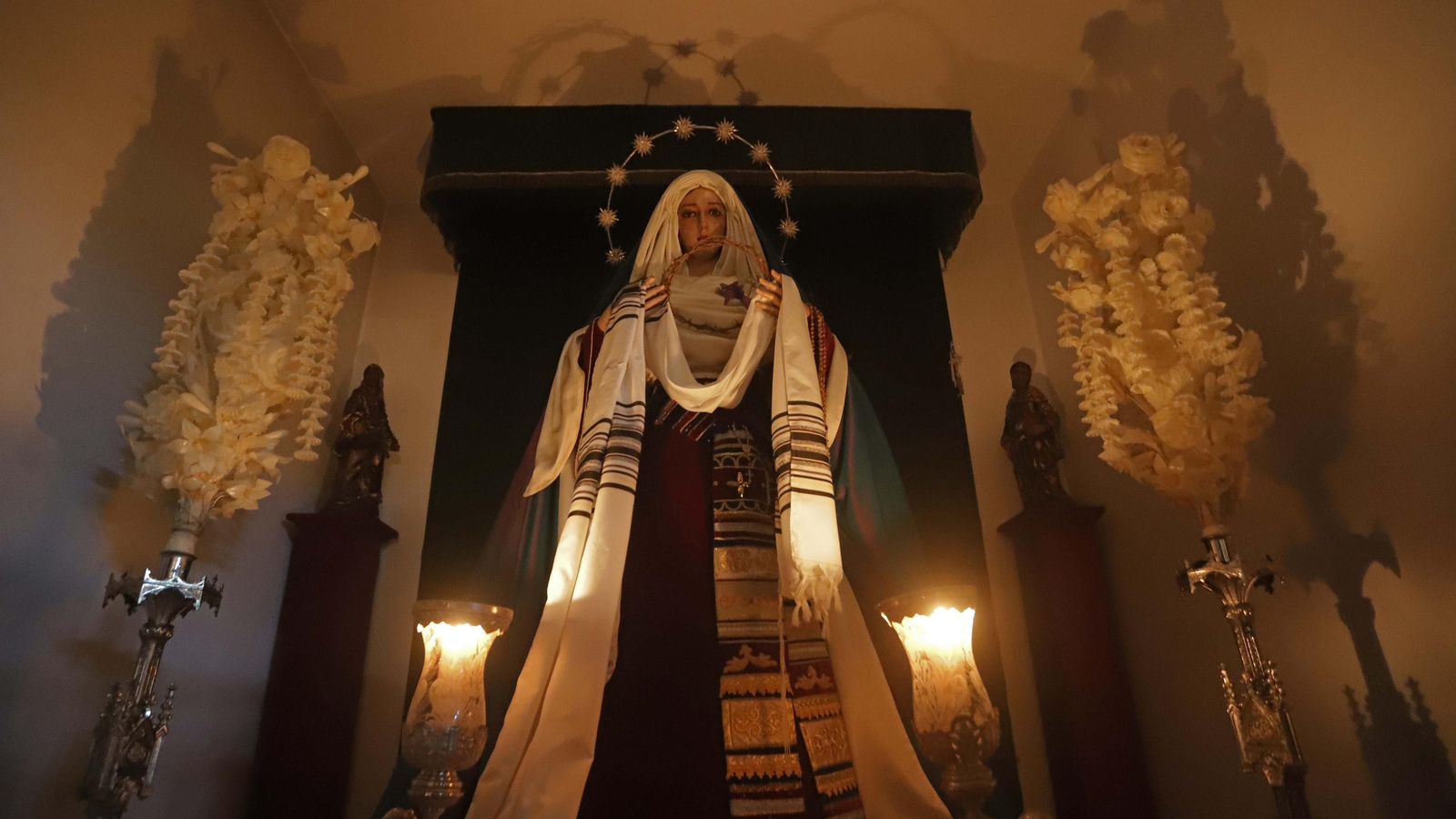 María Santísima de la Esperanza, en su capilla, el pasado marzo.