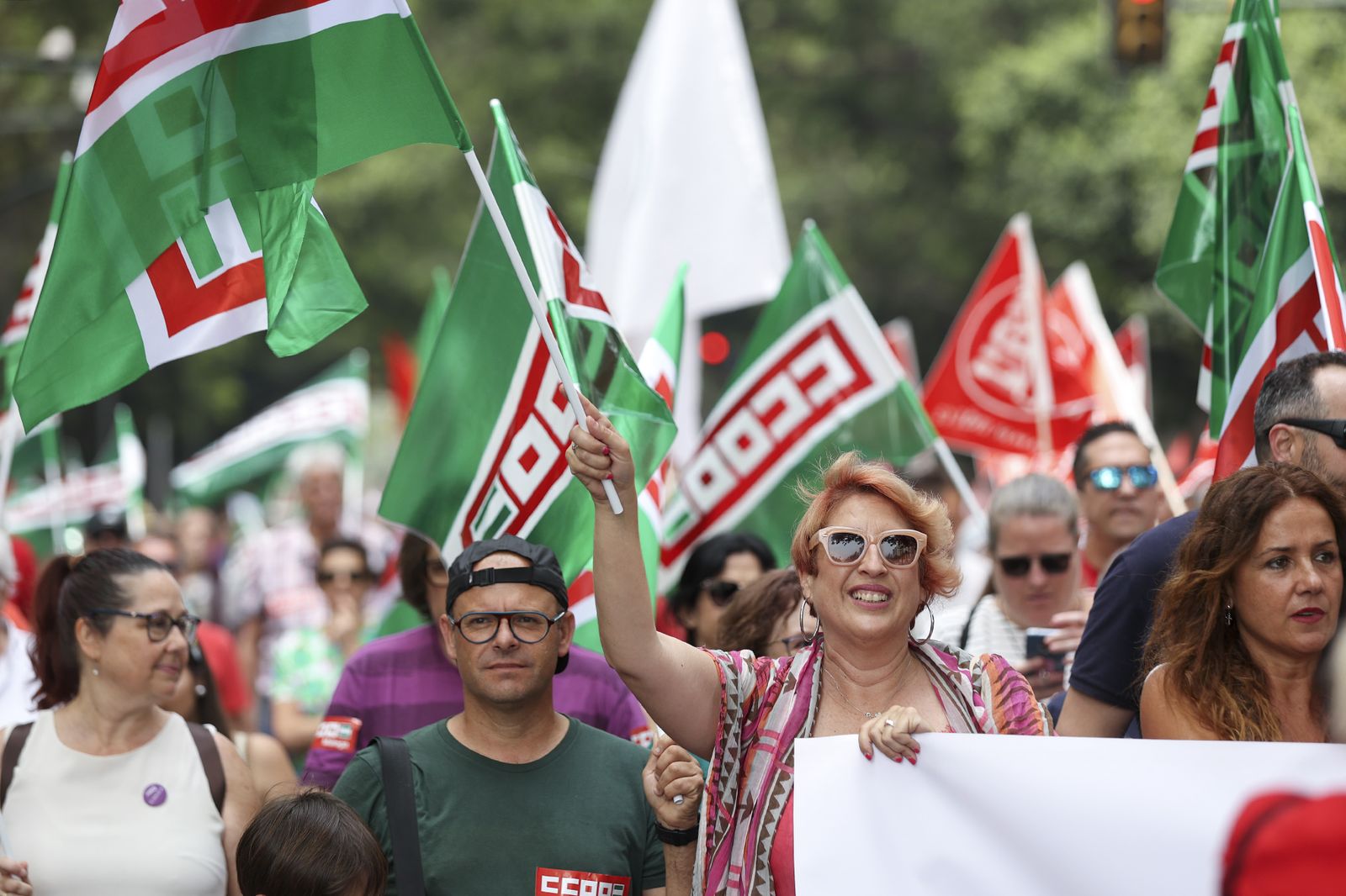 La manifestación del 1º de mayo de Málaga, en fotos