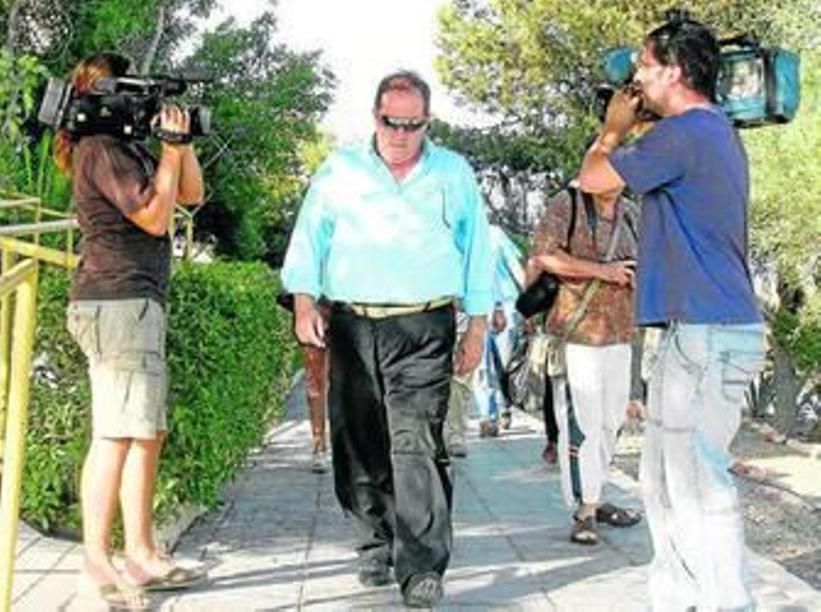 El considerado cabecilla de la trama, a su salida de prisión; el extinerventor municial José Alemán.