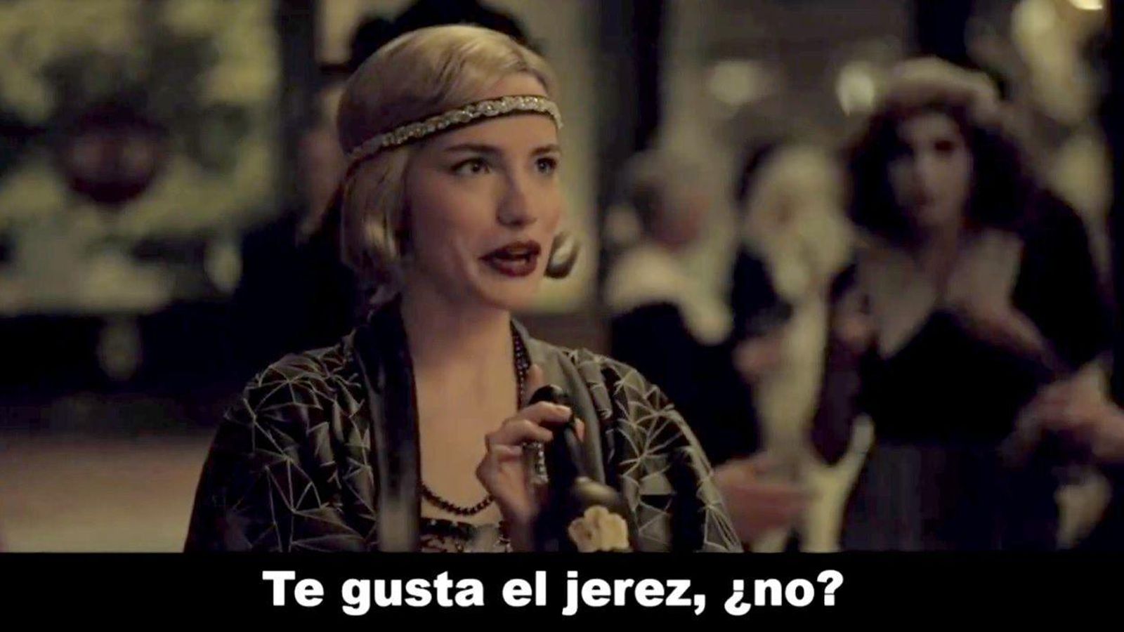 El jerez en la serie de TV The Fall of the House of  Usher, 2023.