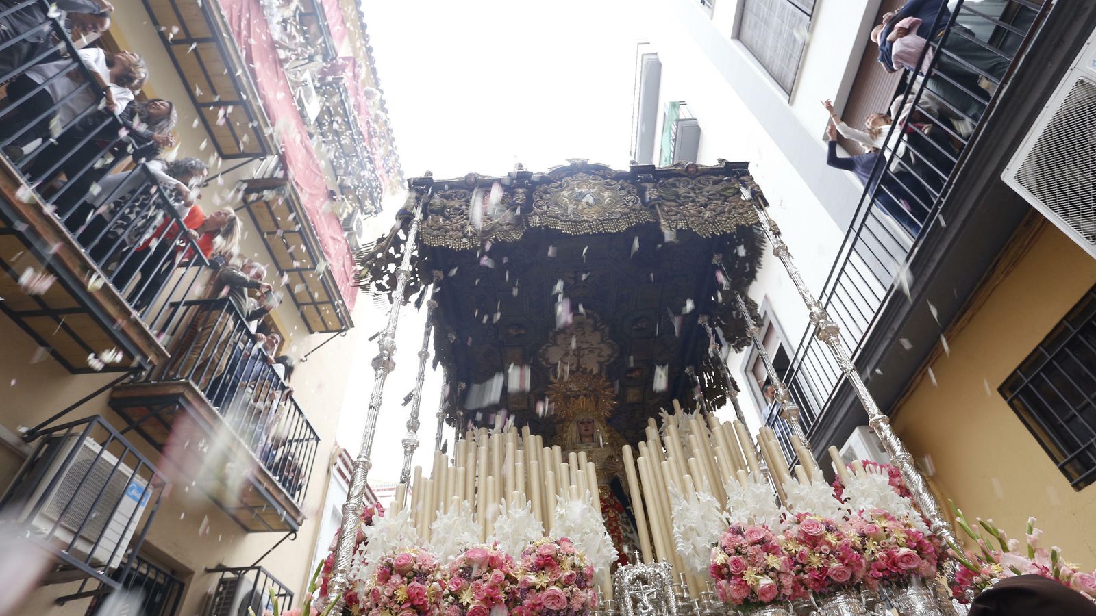 El palio de la Virgen de la Palma el pasado Miércoles Santo.