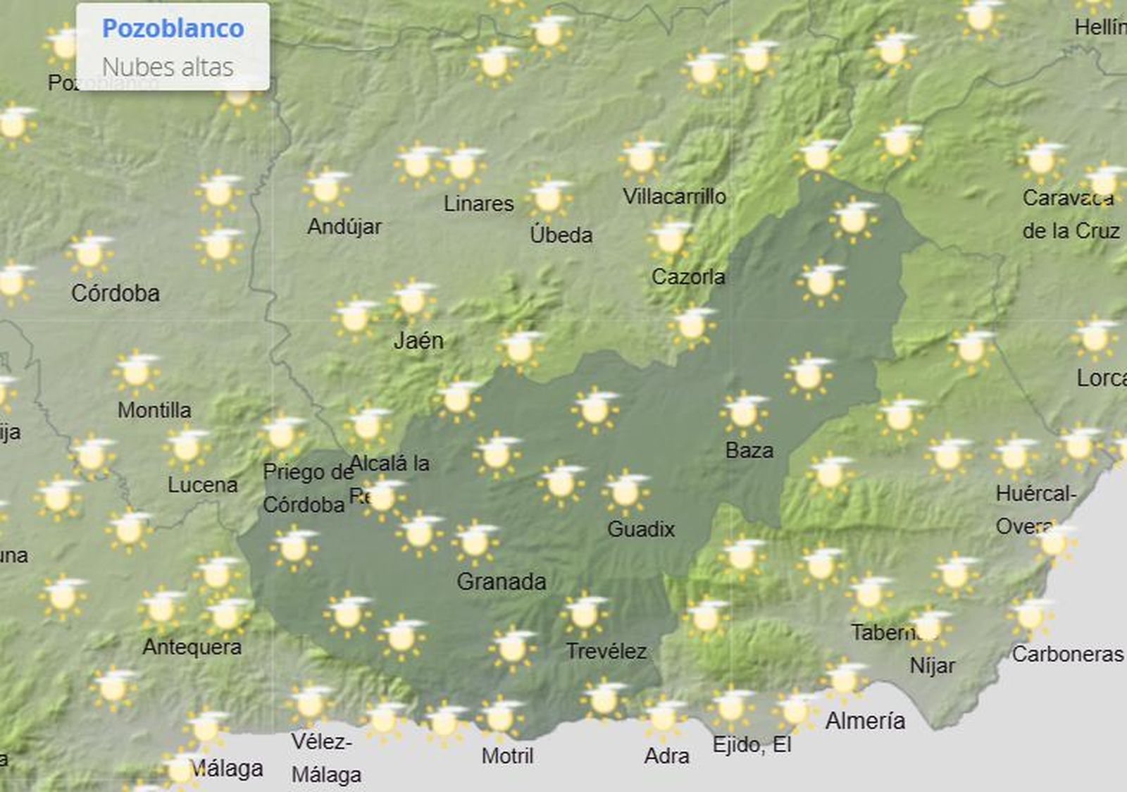 La Aemet activa este jueves el aviso amarillo por fuerte oleaje en la provincia de Granada