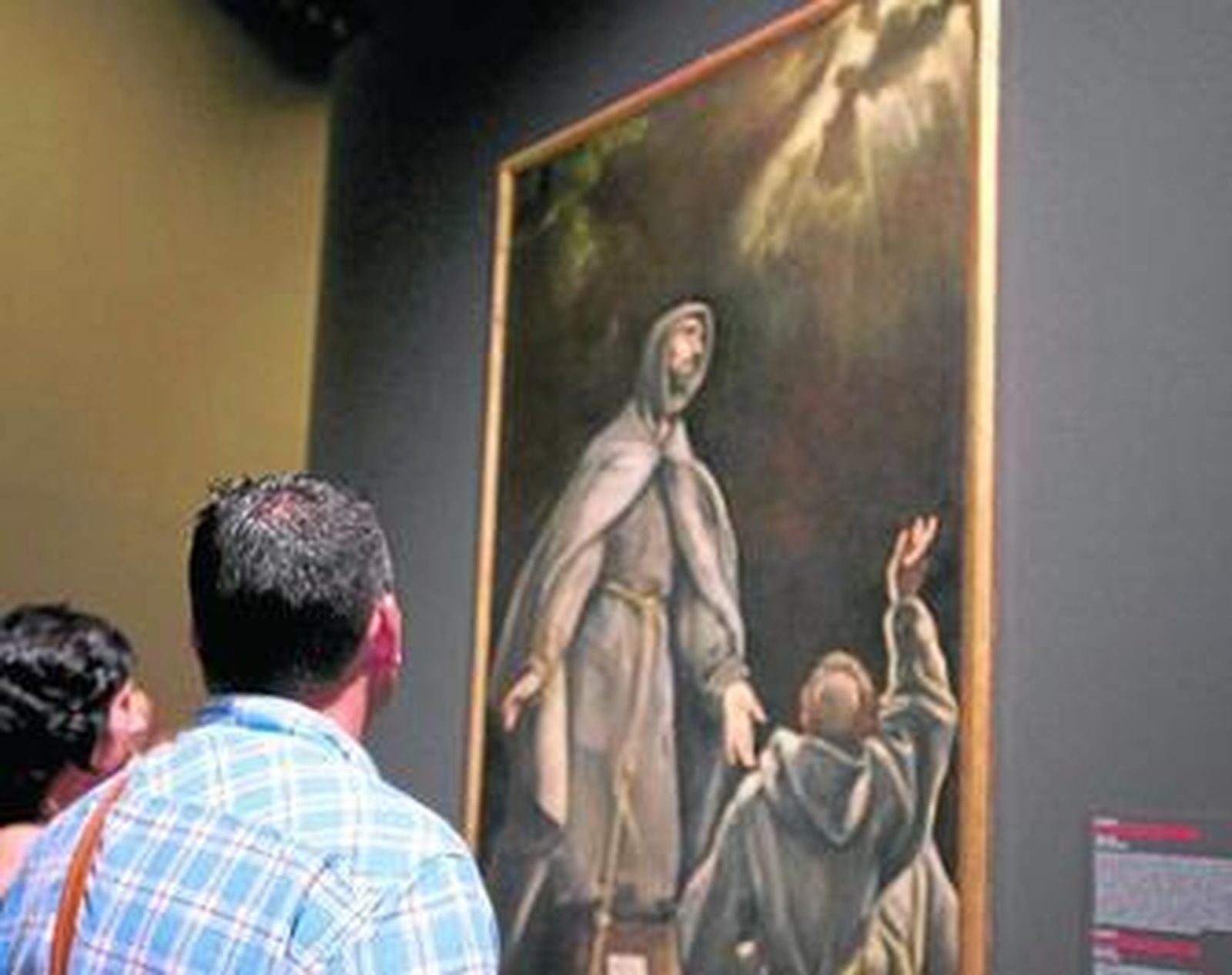 El cuadro 'La visión de San Francisco' de Cádiz se encuentra muy destacado en la zona llamada 'De la mano del Greco'.