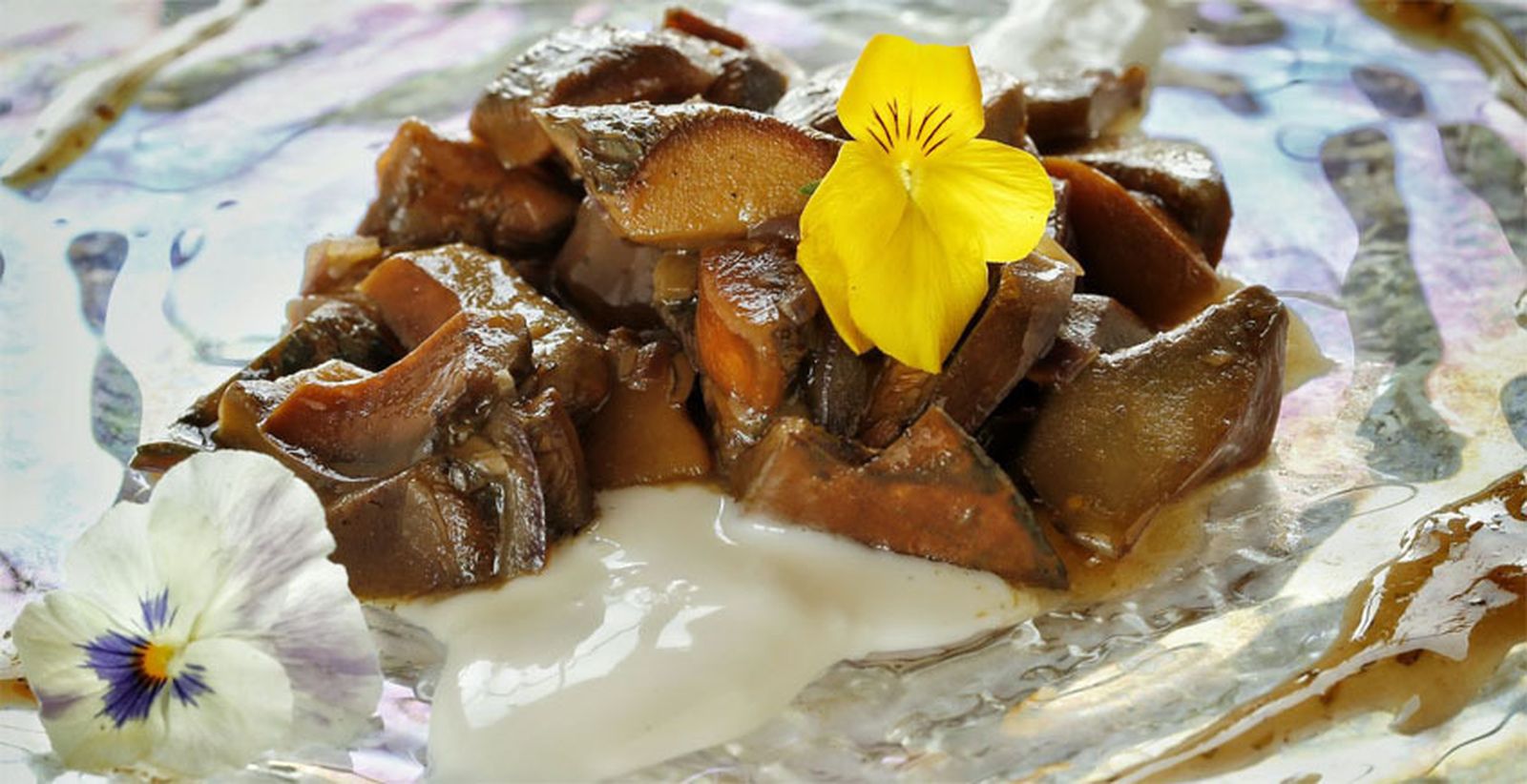 Níscalos con crema de queso