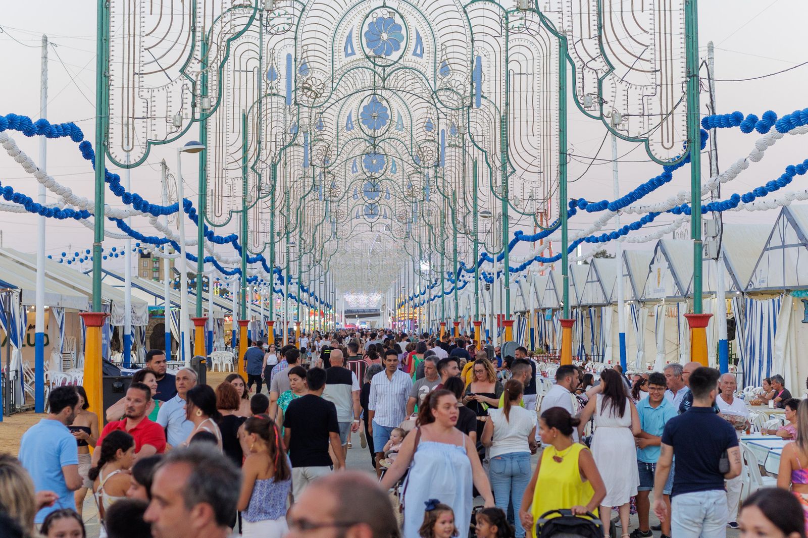 Recinto colombino durante los festejos.