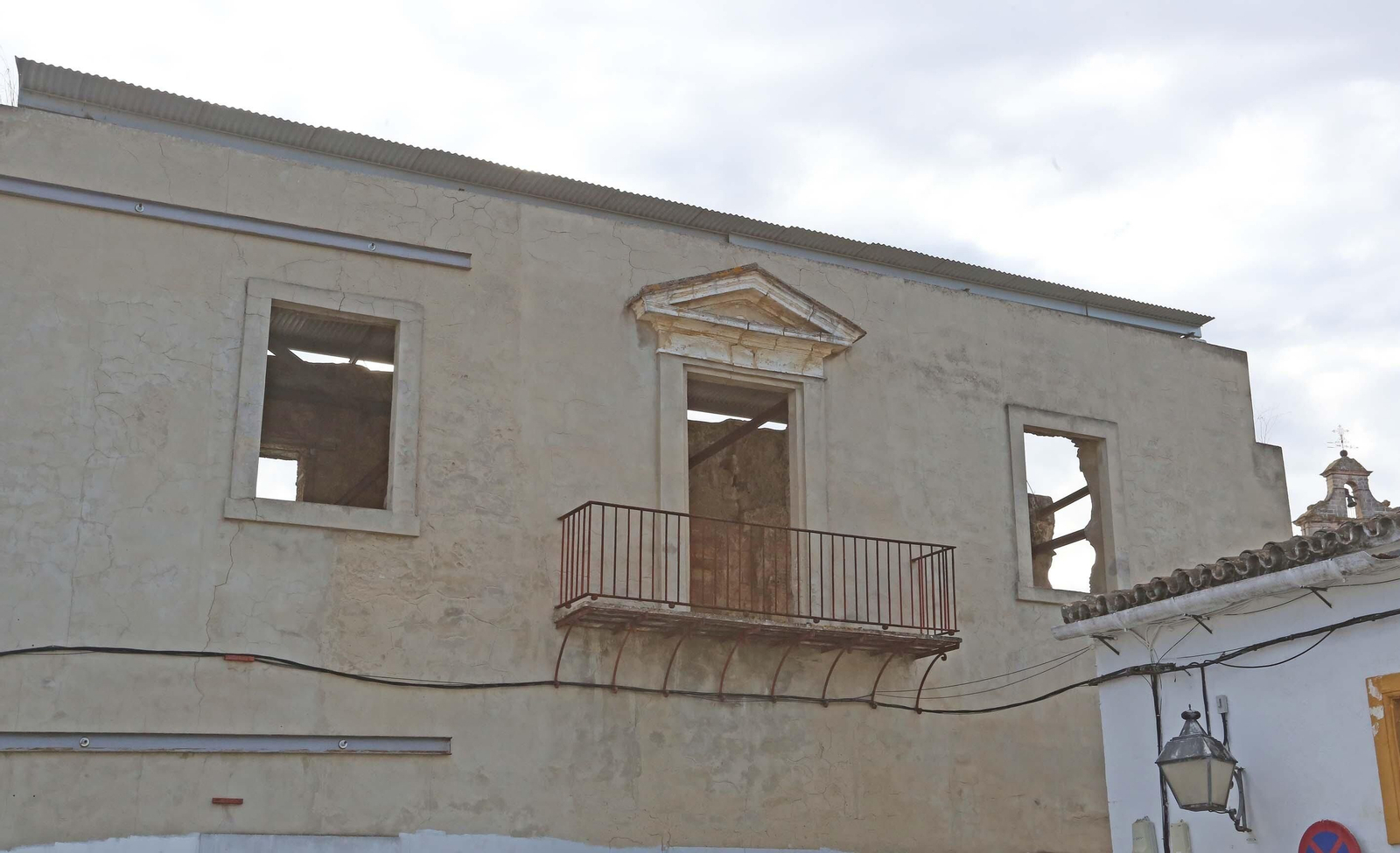 Estado actual del palacio Riquelme en Jerez