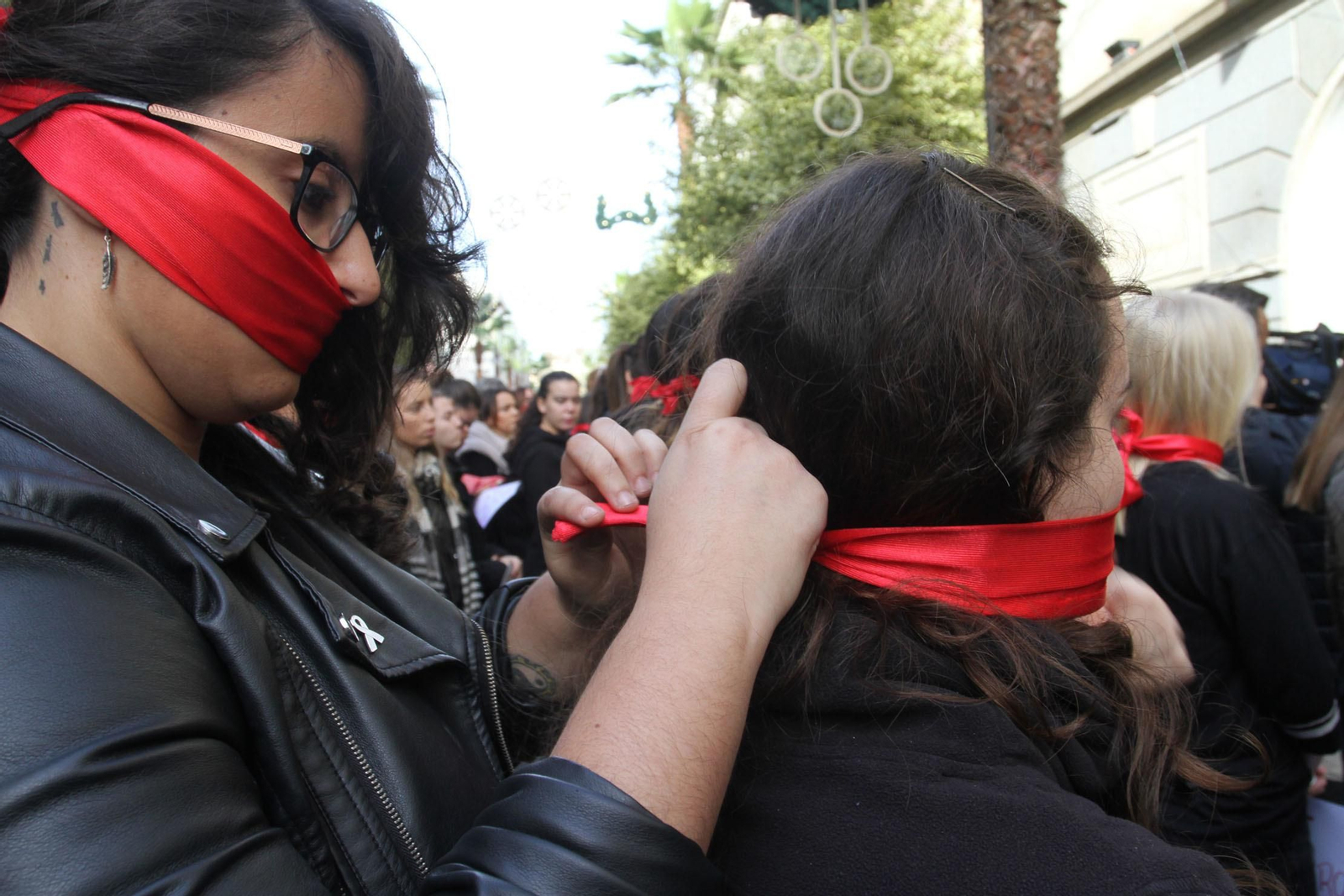 Lectura de manifiesto de violencia contra la mujer