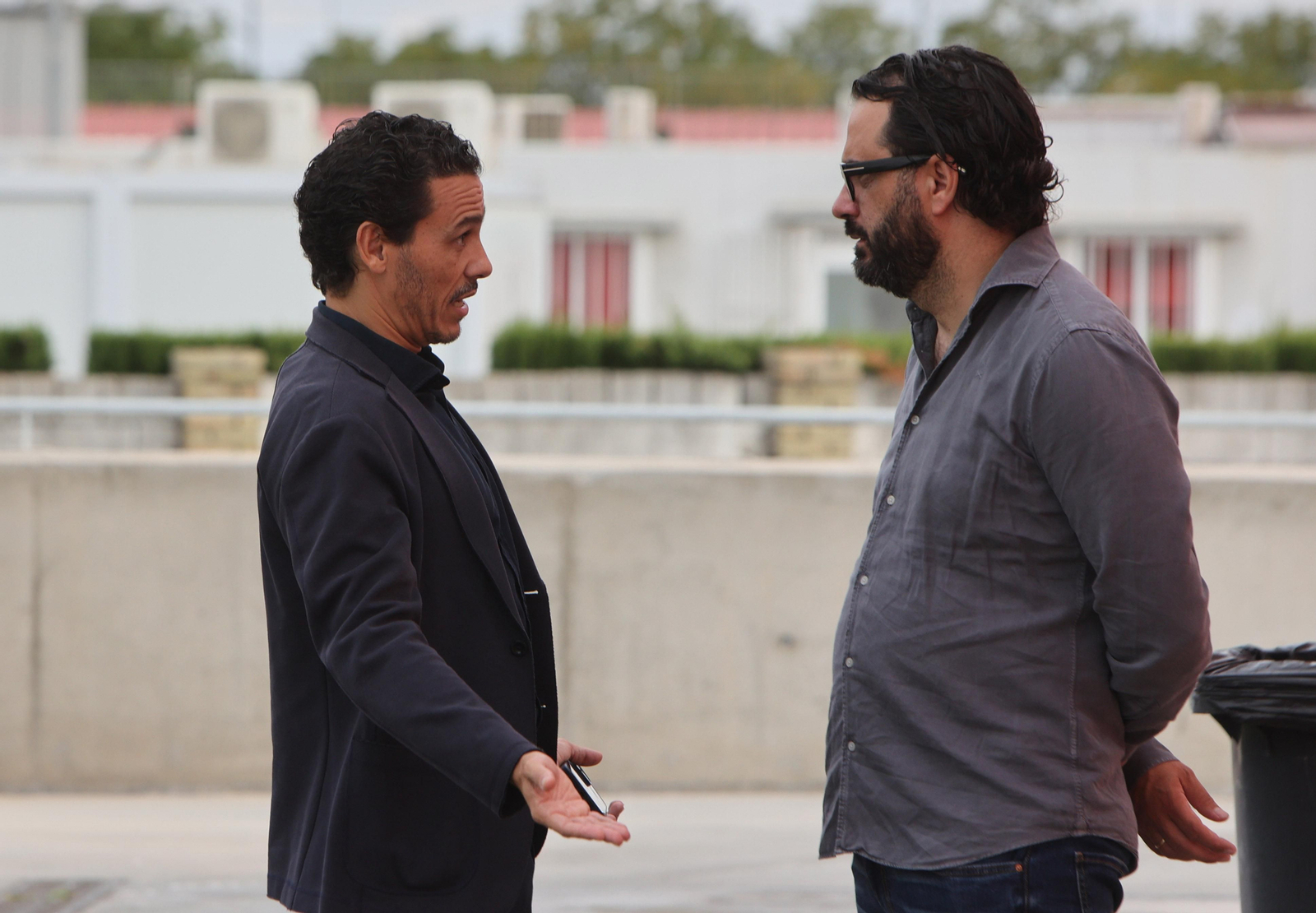 José María del Nido Carrasco y Víctor Orta, en la ciudad deportiva del Sevilla.