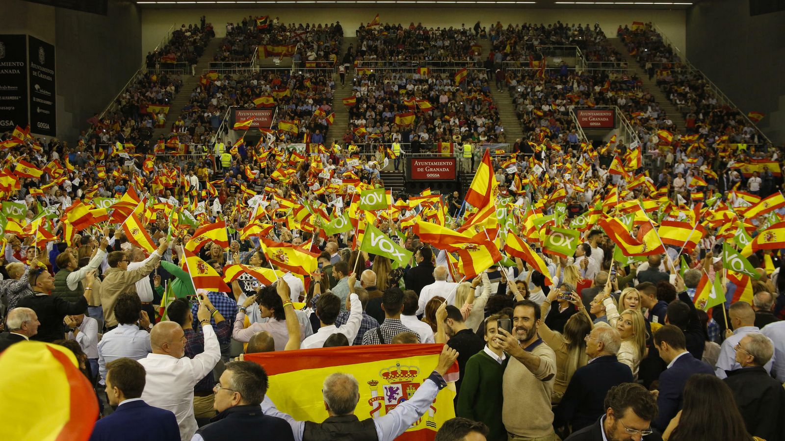 Mitin de Vox en el Palacio de Deportes de Granada