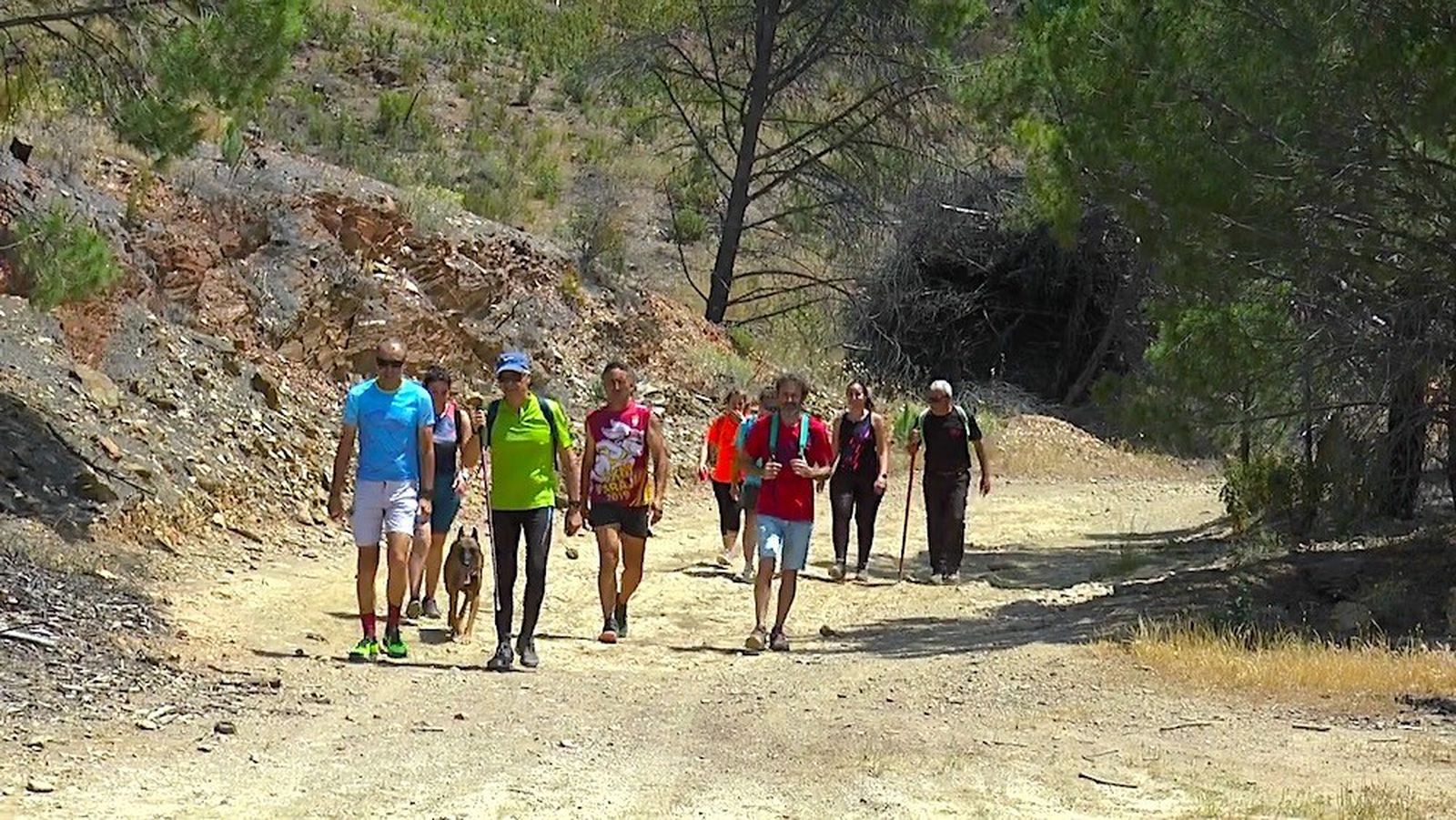 Algunos de los participantes en la marcha reivindicativa.