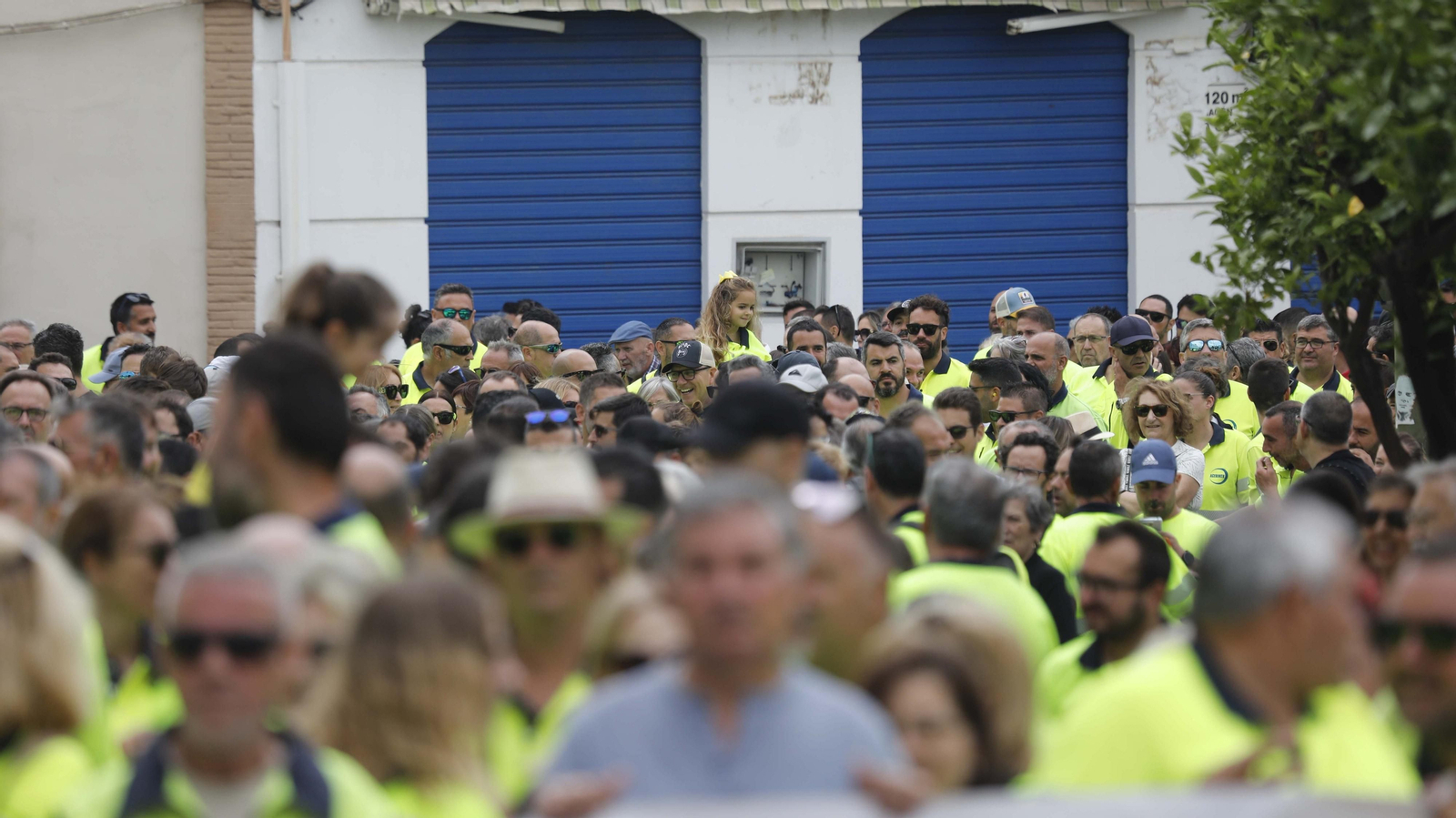 La plantilla de Acerinox celebra una nueva manifestación en Algeciras, en imágenes