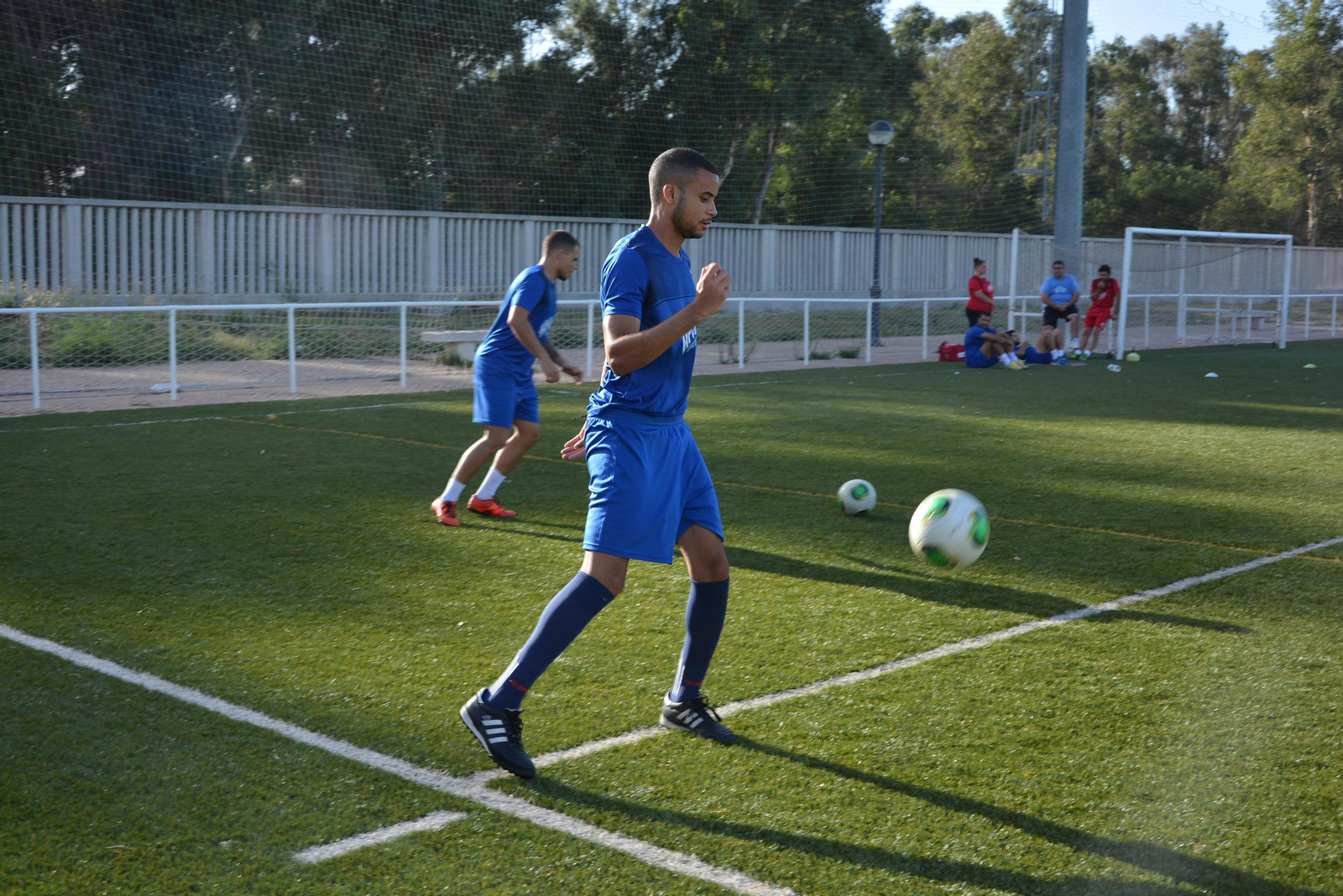 Pablo Ganet, en un entrenamiento en La Menacha.