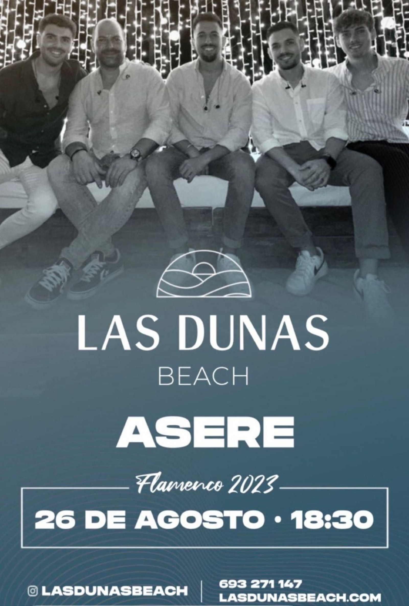 Asere, en el chiringuito Las Dunas Beach - Rota Actuaciones chiringuitos