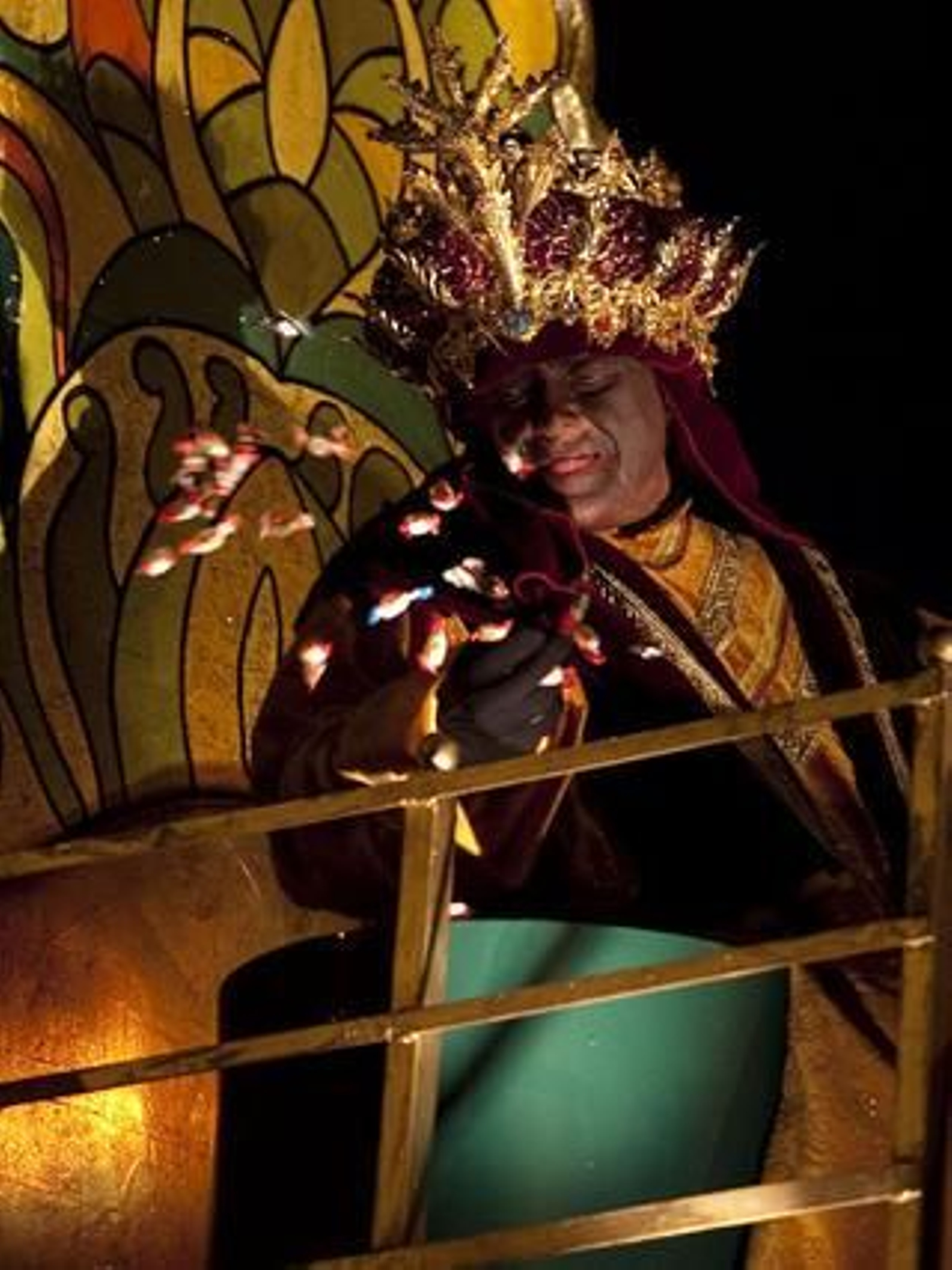 Baltasar en uno de los momentos del cortejo real.

Foto: Jaime Martínez