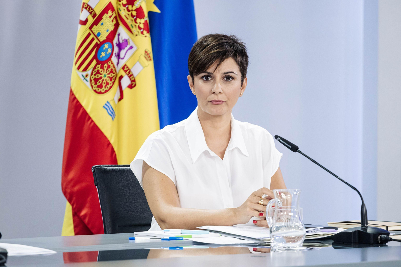 La ministra portavoz en funciones, Isabel Rodríguez, este lunes en la Moncloa. La ministra portavoz en funciones, Isabel Rodríguez, este lunes en la Moncloa.