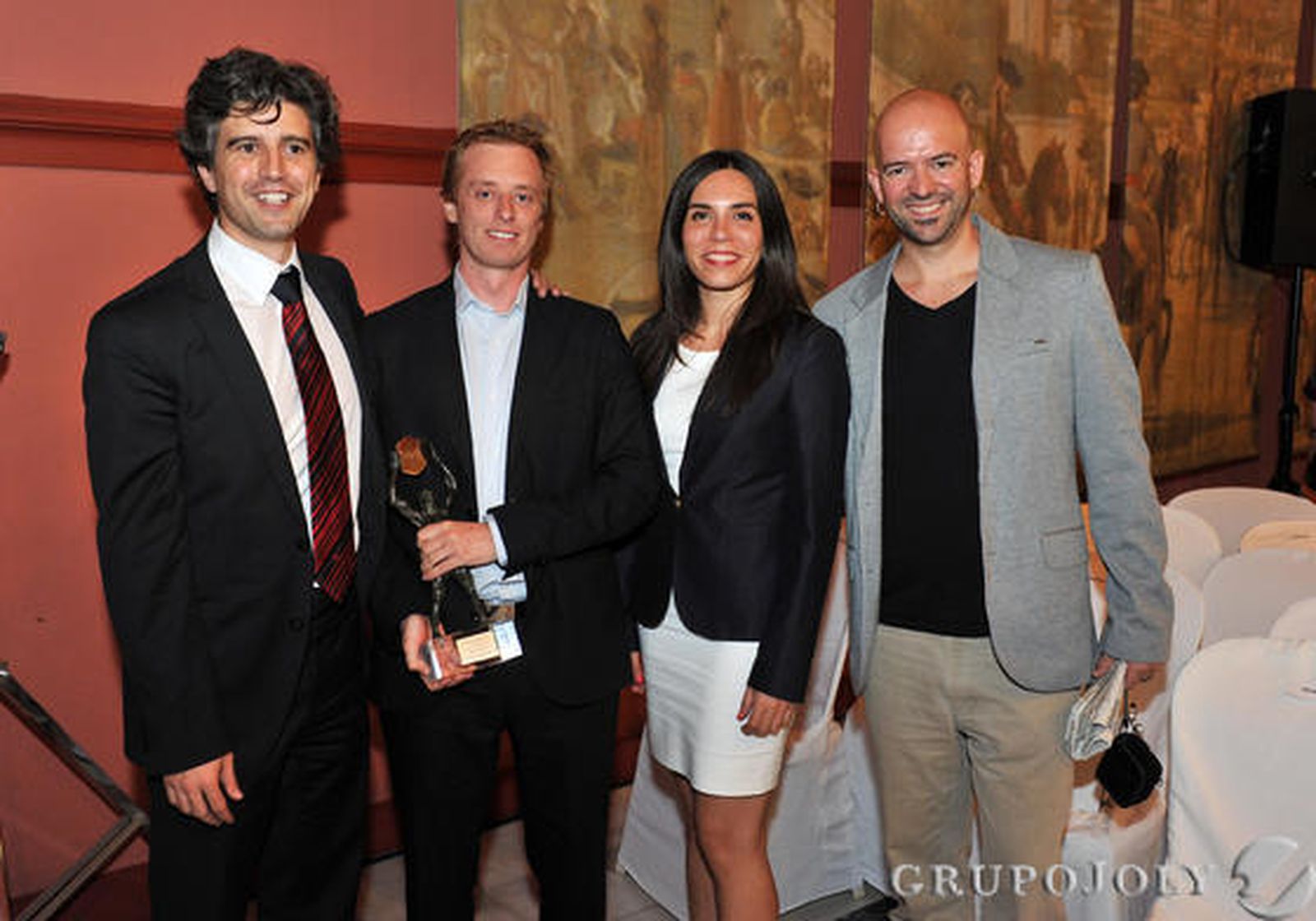 José María Terrés, director ejecutivo de Oritia & Boreas; Christian Mans, cofundador de la empresa; Jessica García Navarro, ingeniera de Proyecto; y Josu Buldain, responsable de 3D.

Foto: Juan Carlos Vázquez y Manuel Gómez