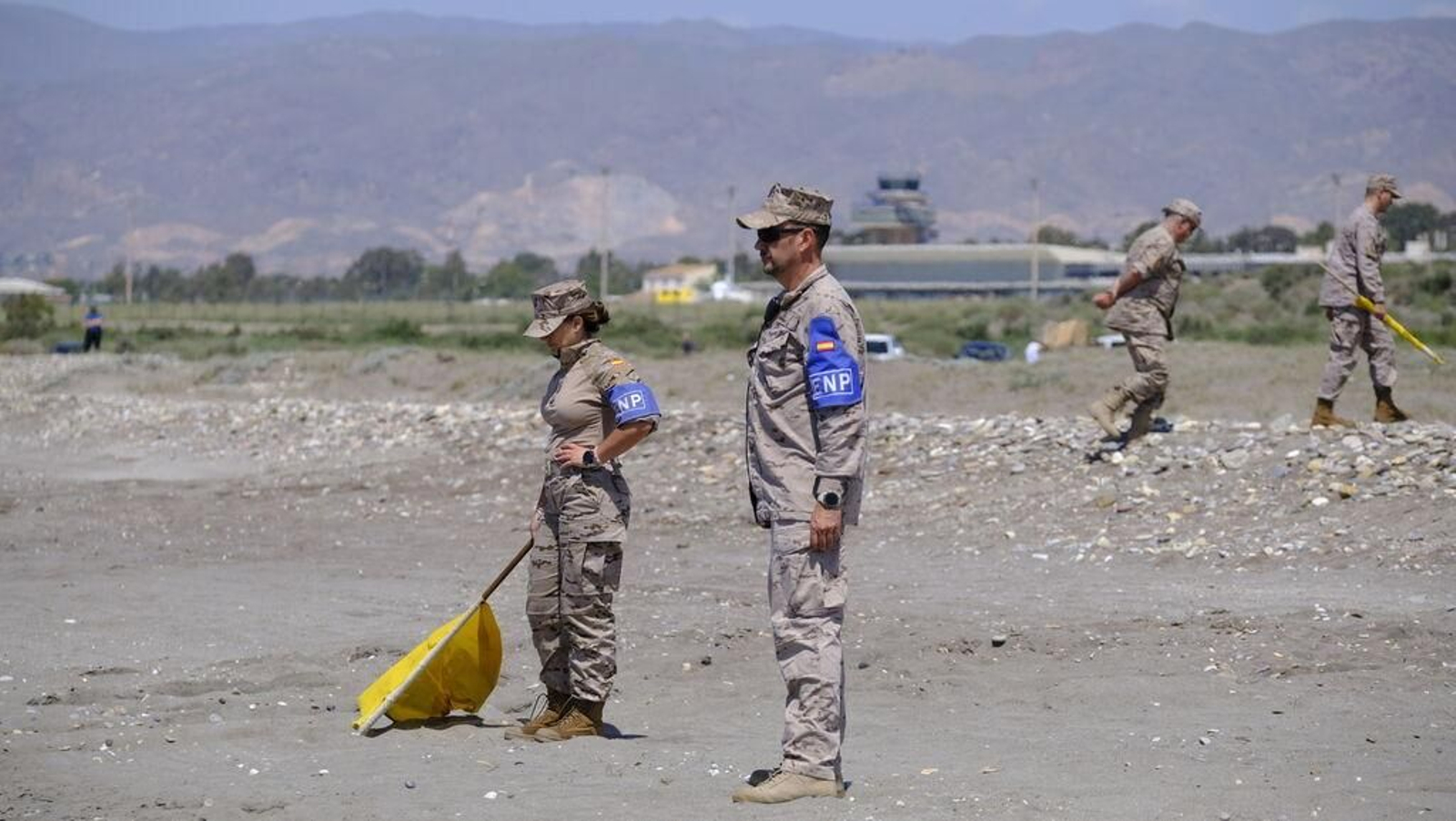 Desembarco del Tercio de Armada de San Fernando en la playa del Perdigal.