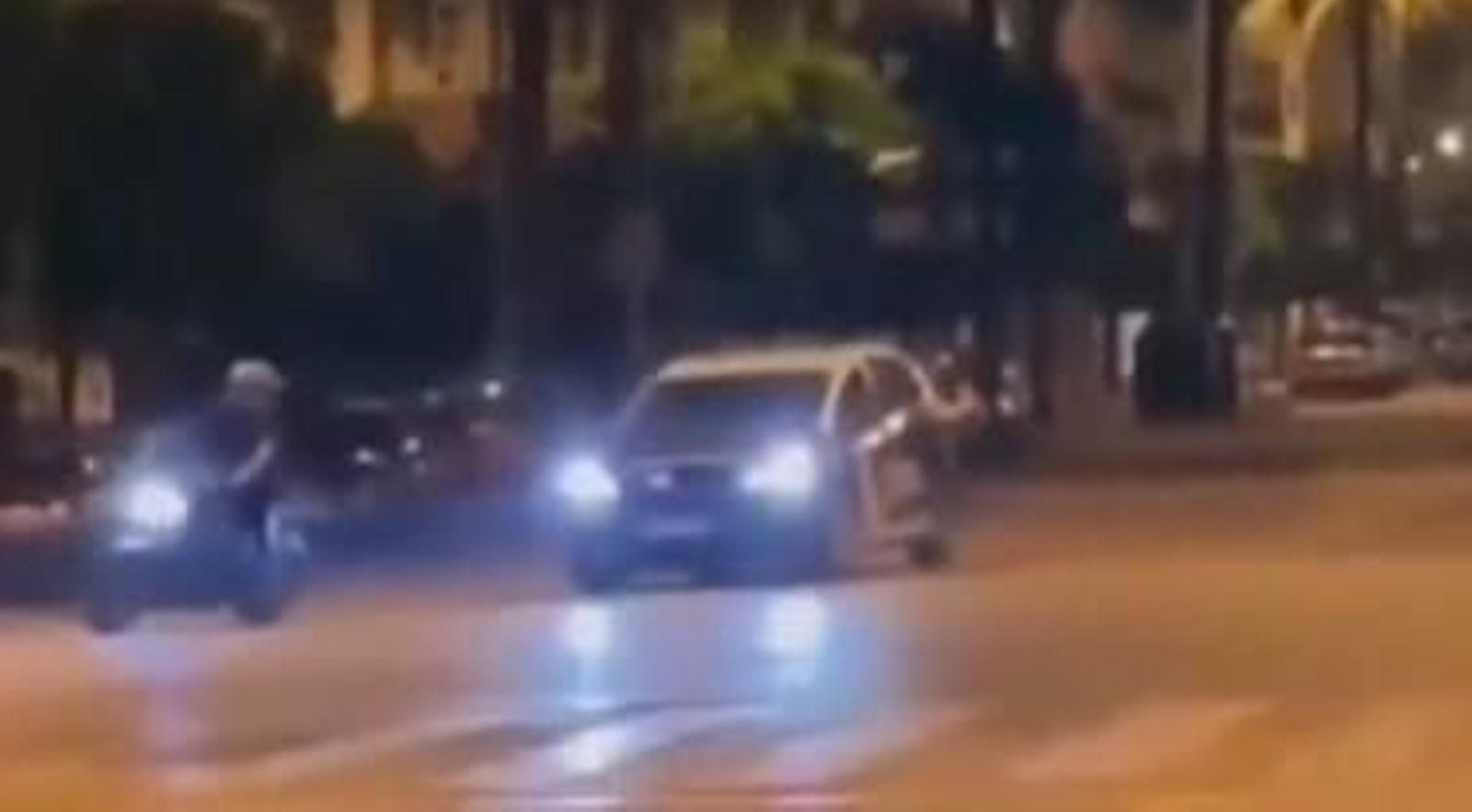 Captura del vídeo de la moto huyendo de la Policía Nacional en Jerez