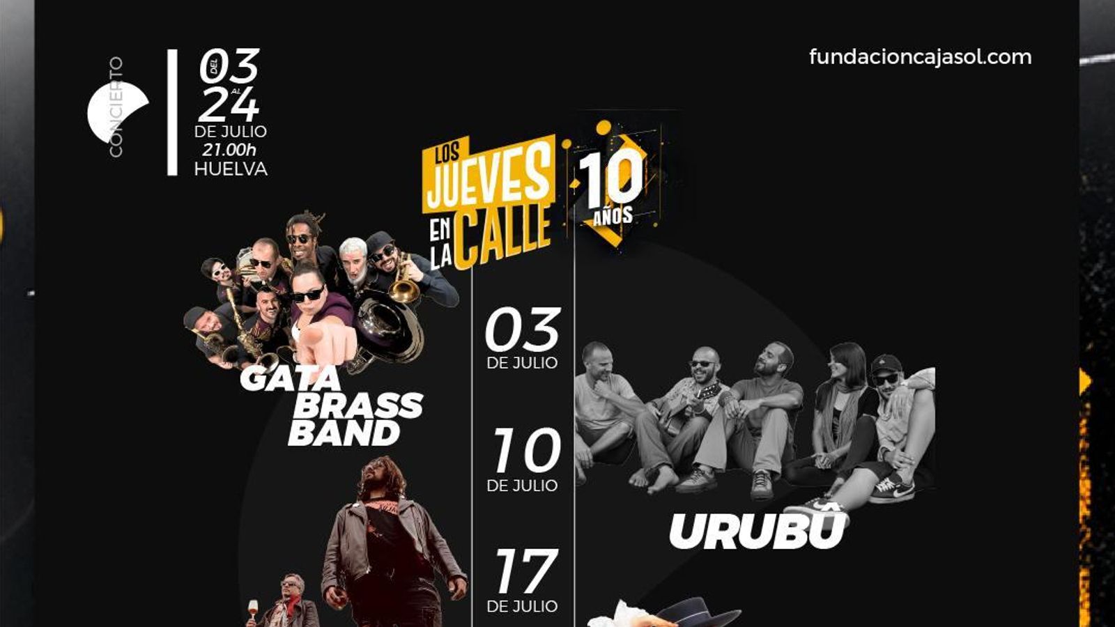 Cartel informatico de 'Los jueves en la calle' de la Fundación Cajasol.