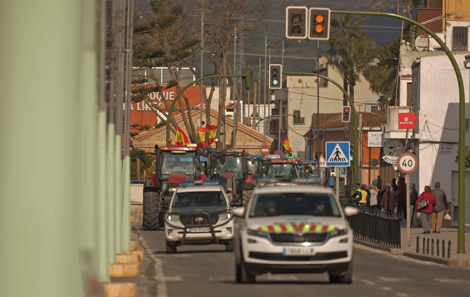 Fotos de la tractorada de agricultores del Valle del Guadiaro en el Campo de Gibraltar