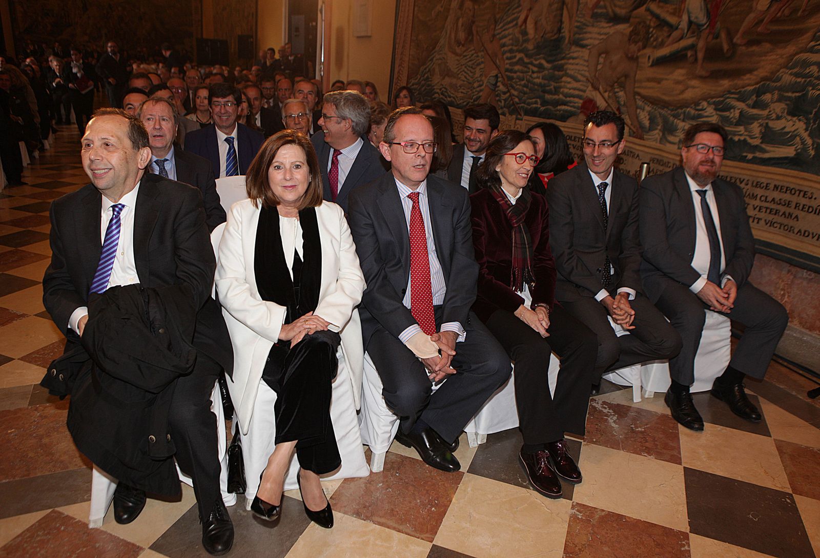José Antonio Carrizosa; María José Sánchez Rubio, consejera de Igualdad y Políticas Sociales; Felipe Granados, director general de Grupo Joly; Rosa Aguilar, consejera de Justicia e Interior; Joaquín Segovia, director de Administraciones Públicas de Telefónica, y Rodrigo Sánchez Haro, consejero de Agricultura.