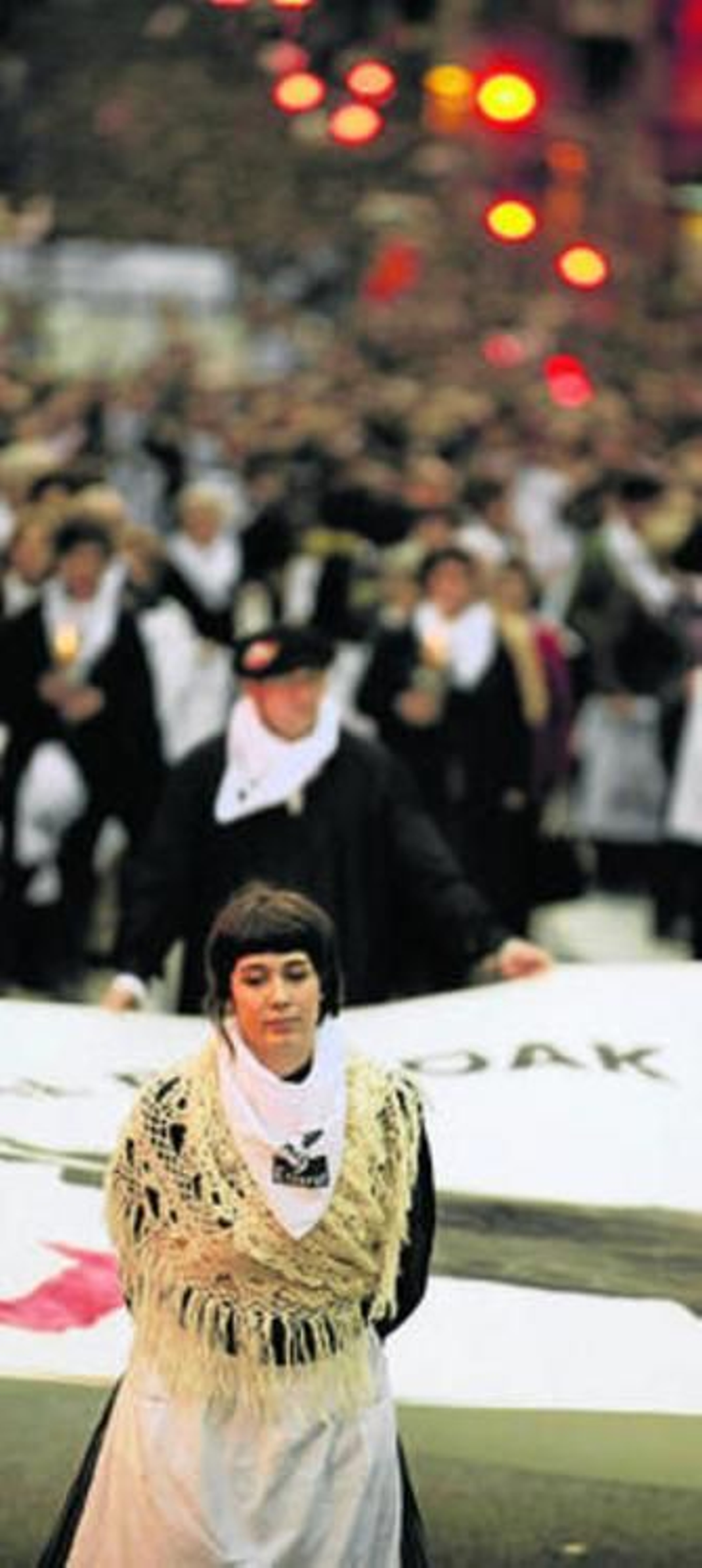 Cabecera de la manifestación 'abertzale' del sábado.