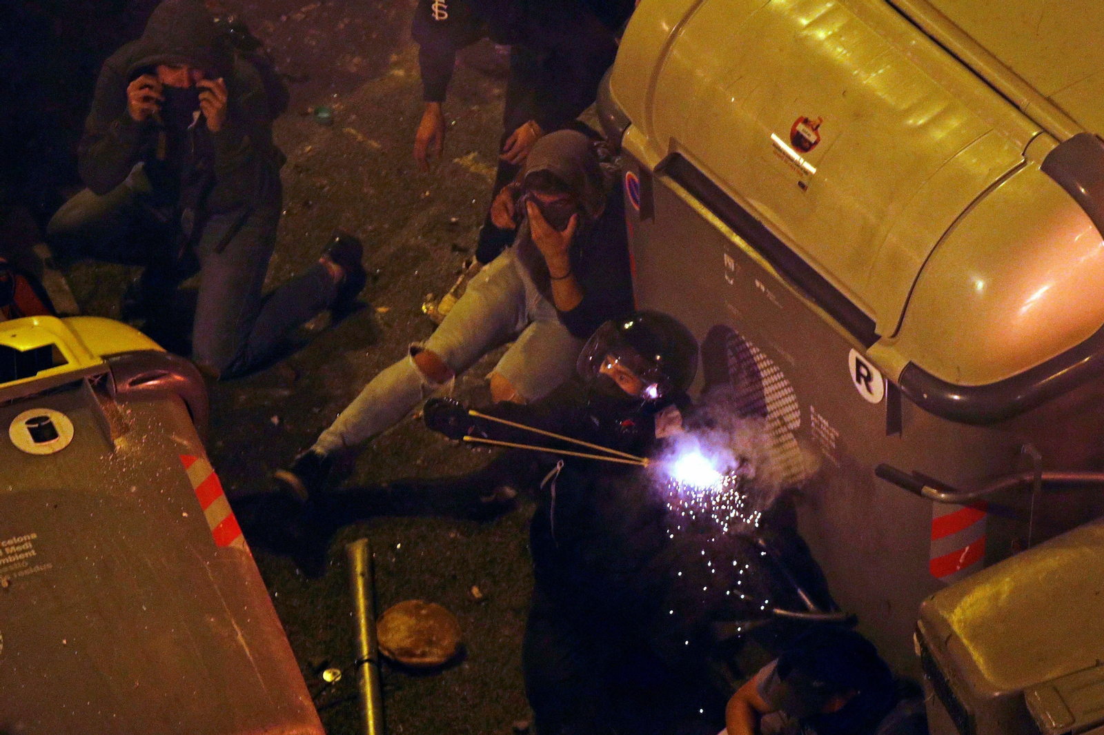 Las imágenes de la quinta jornada de disturbios en Cataluña