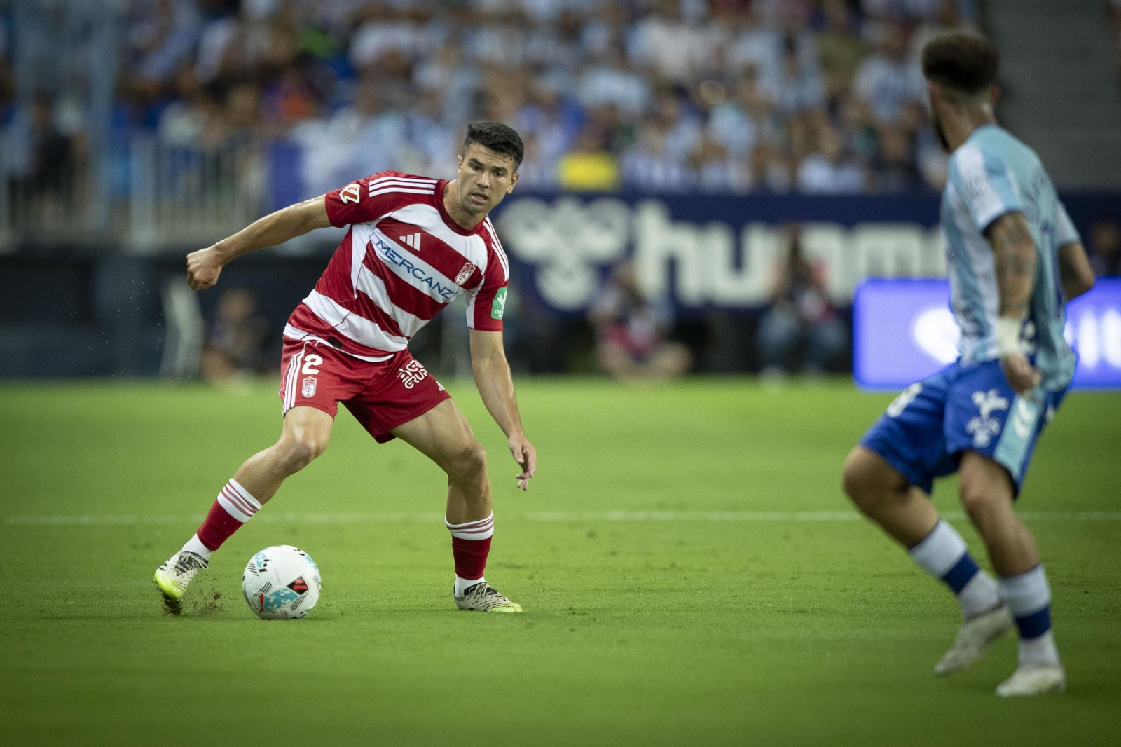 Pau Casadesús, en acción en el partido ante el Málaga