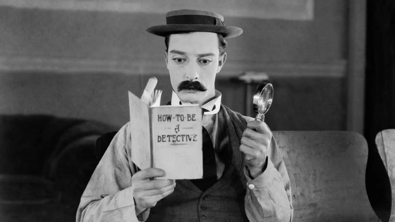 Buster Keaton, en 'El moderno Sherlock Holmes' (1924). Buster Keaton, en 'El moderno Sherlock Holmes' (1924).
